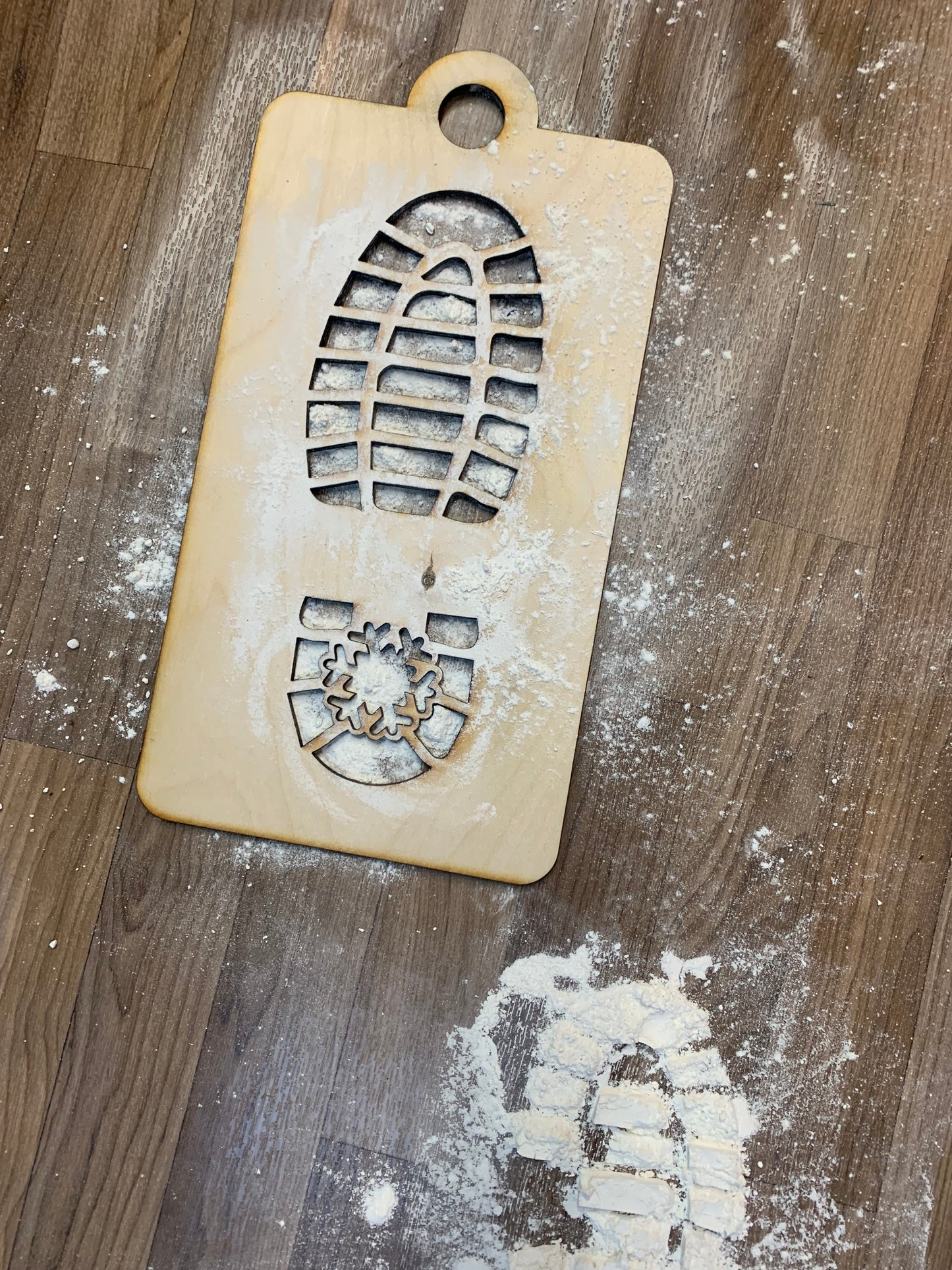 Santa Footprint Stencil