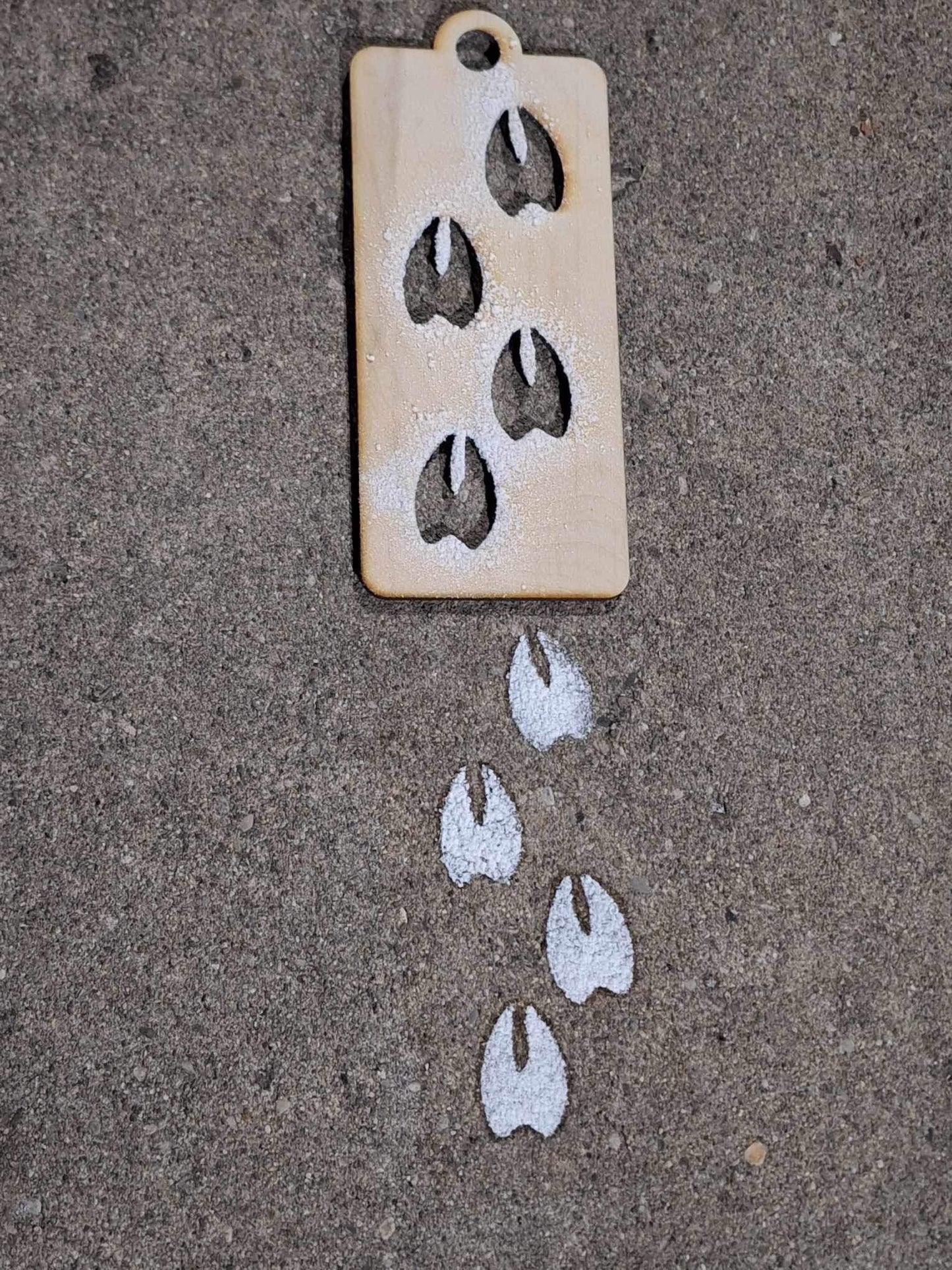 Reindeer Footprint Stencil
