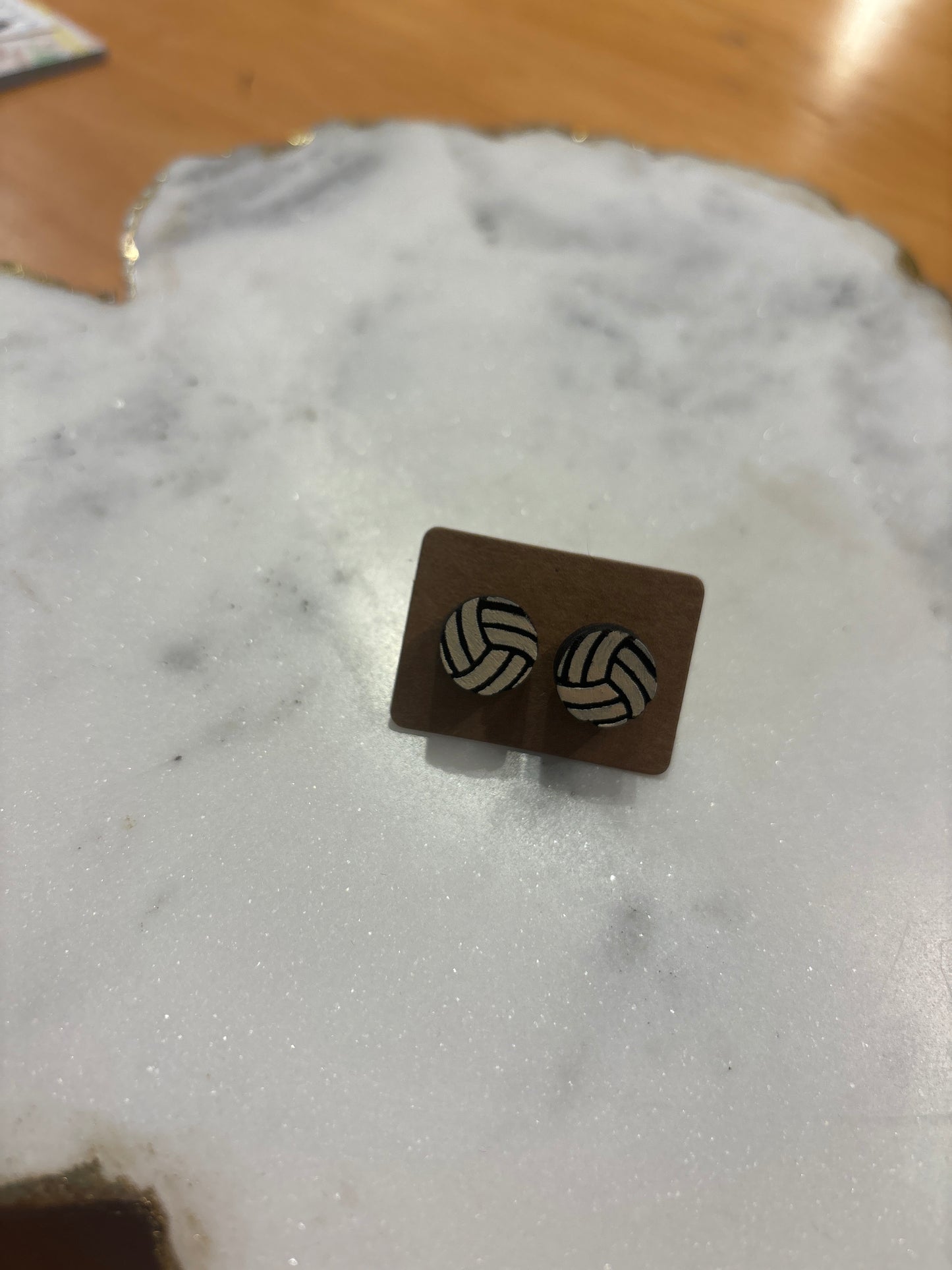 Volleyball Stud Earrings