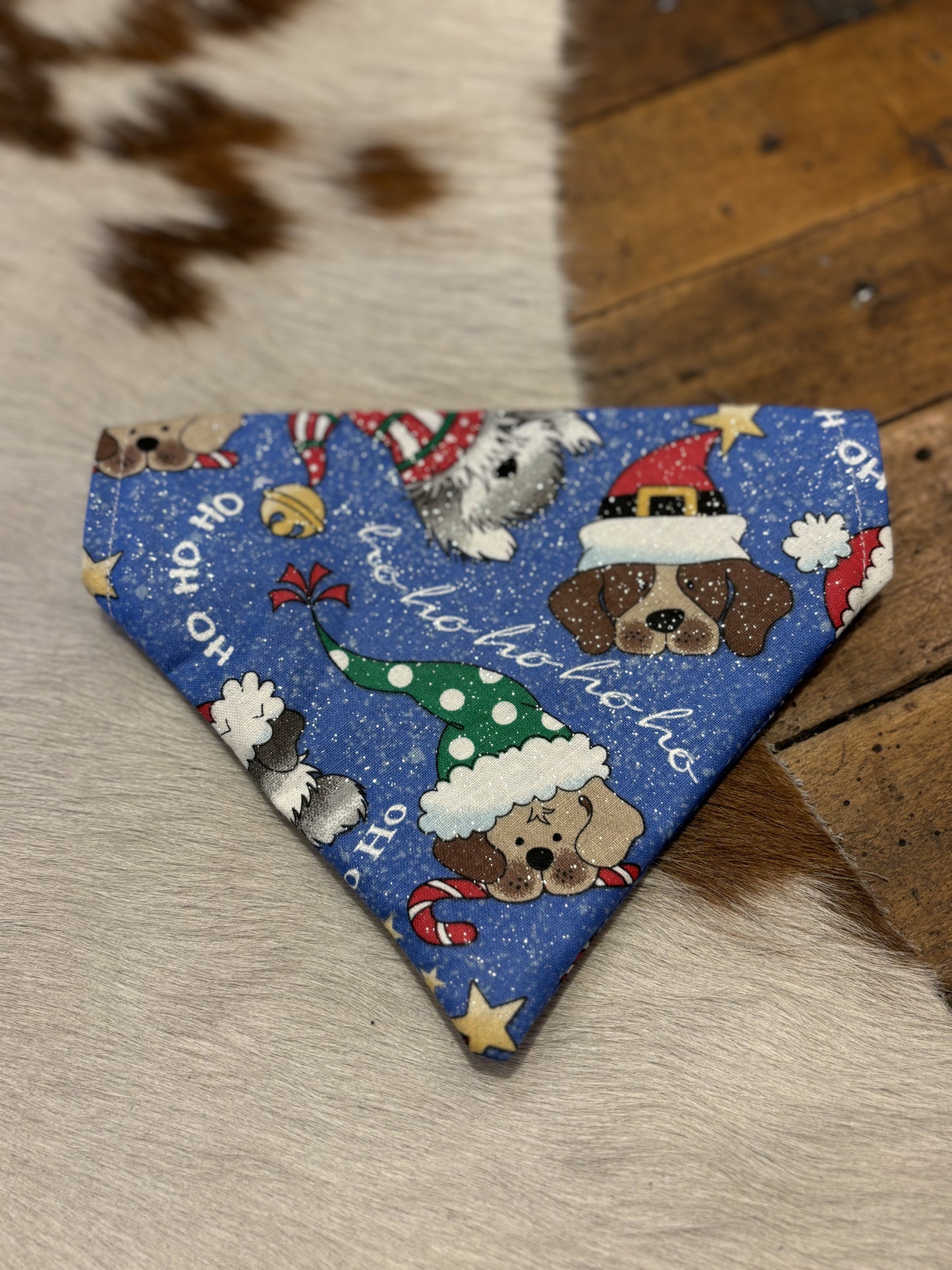 Glitter Santa Dogs - Dog Bandanas
