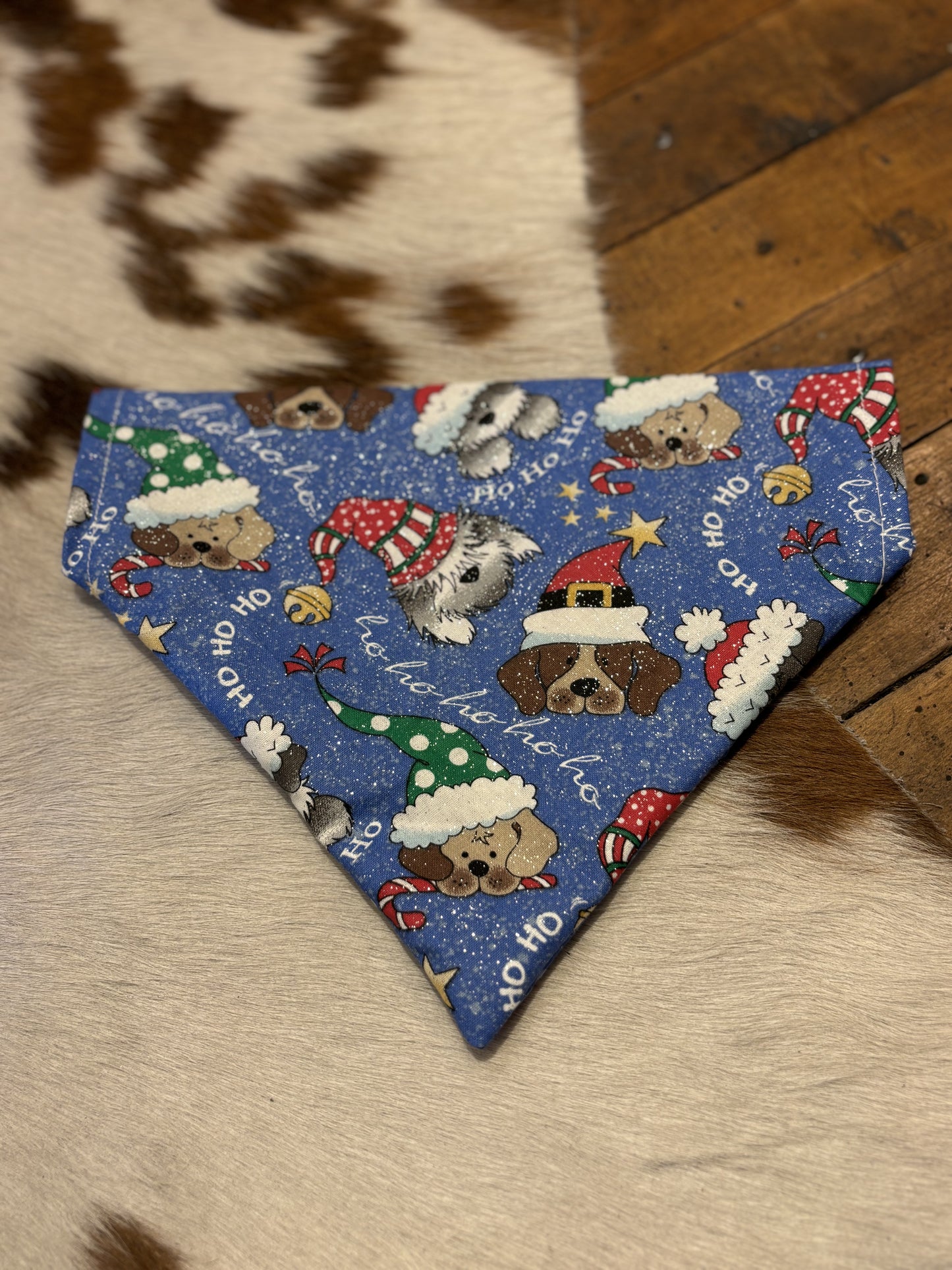Glitter Santa Dogs - Dog Bandanas