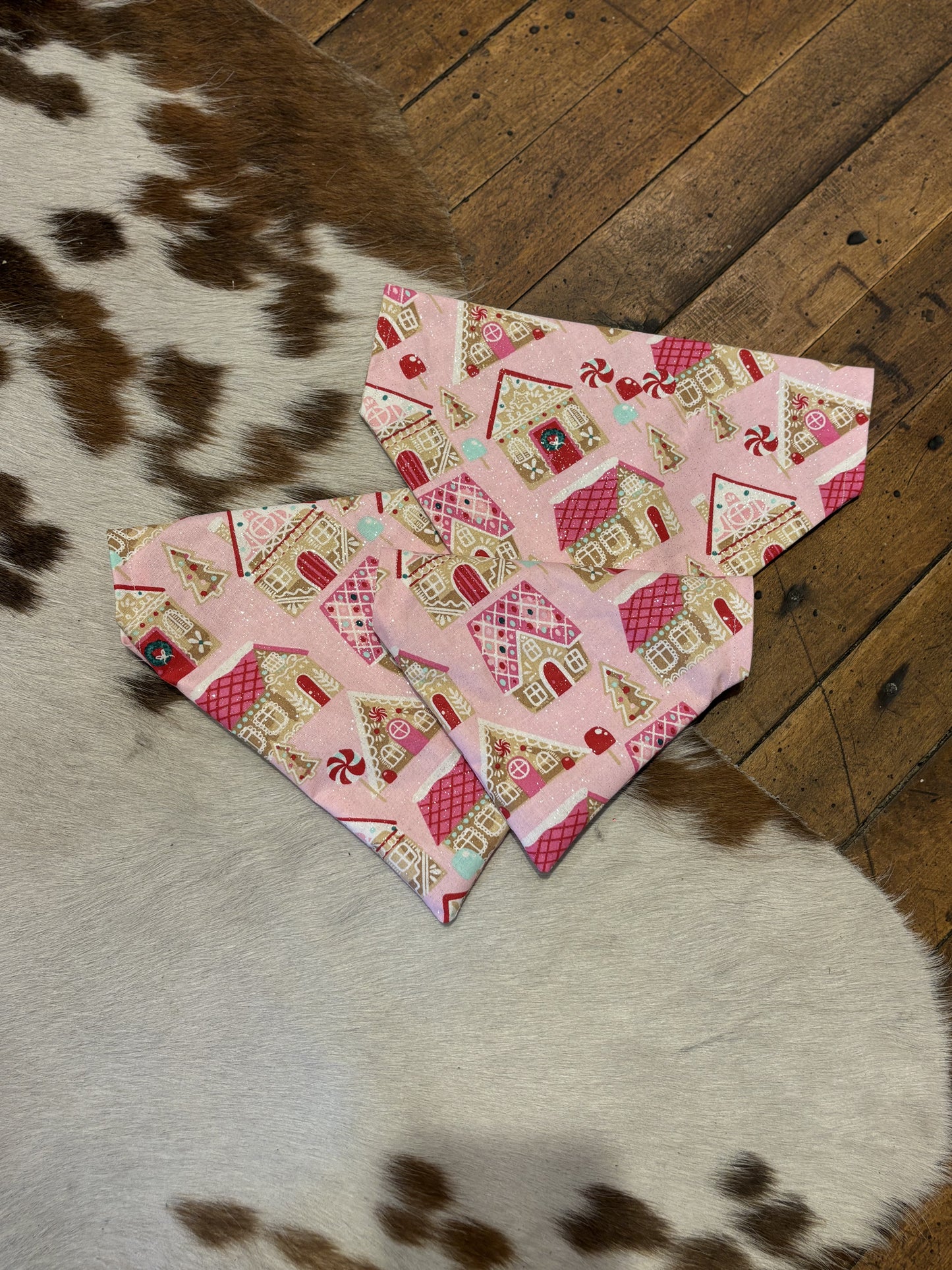 Glitter Gingerbread Houses - Dog Bandana