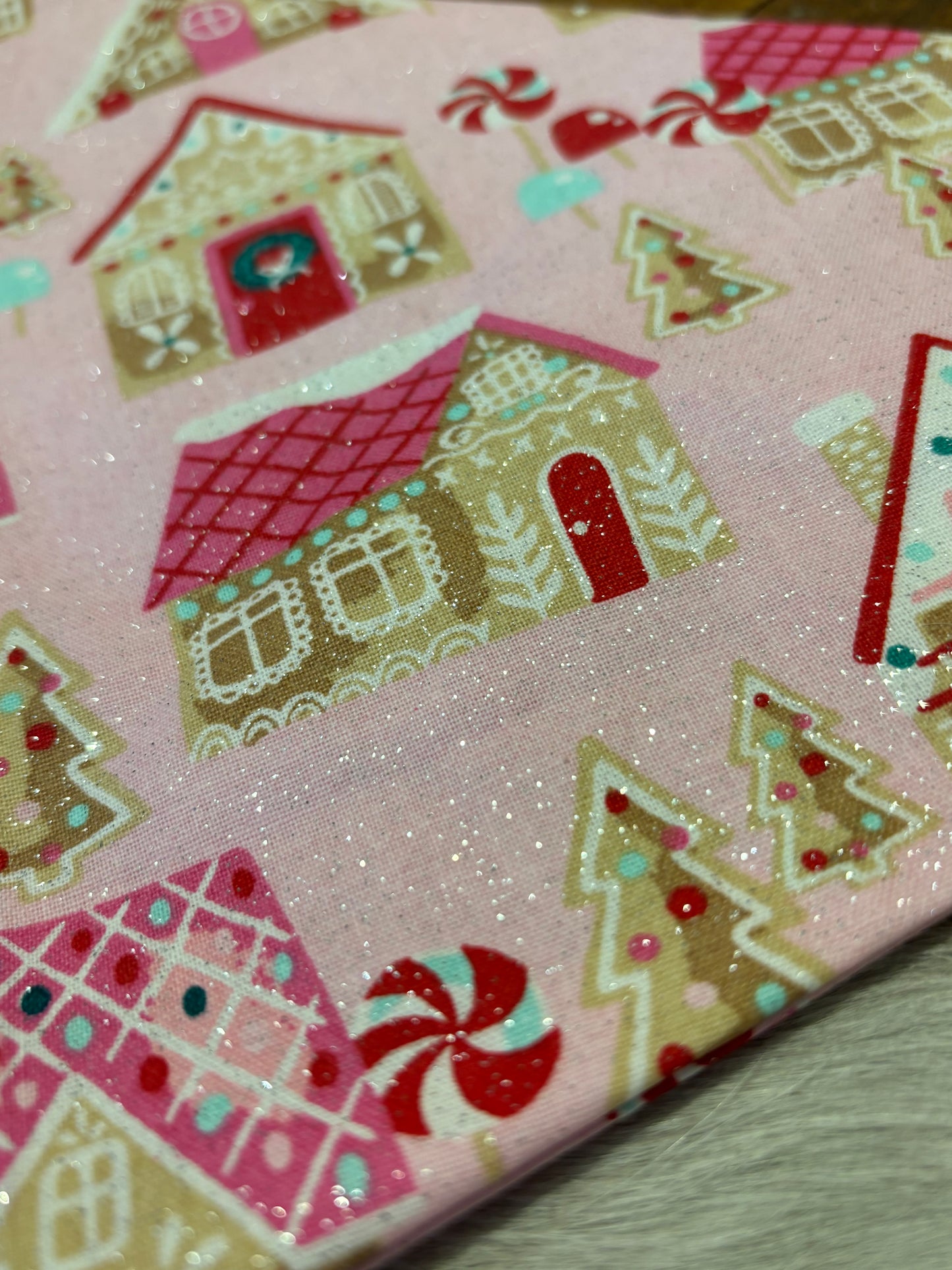 Glitter Gingerbread Houses - Dog Bandana