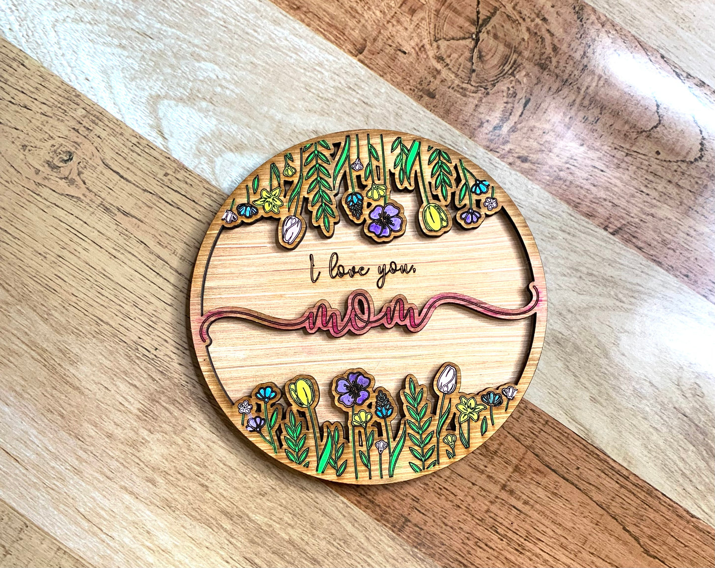 Mom Round Plaque