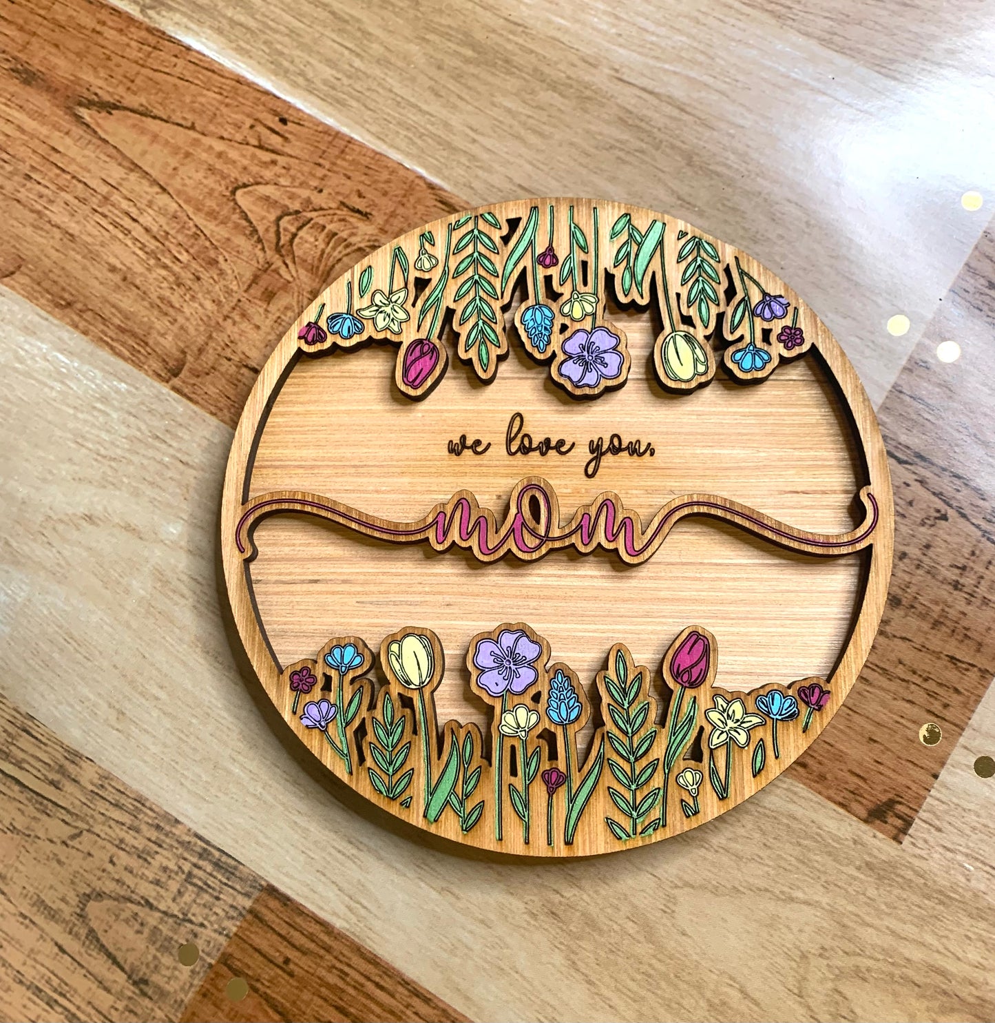 Mom Round Plaque