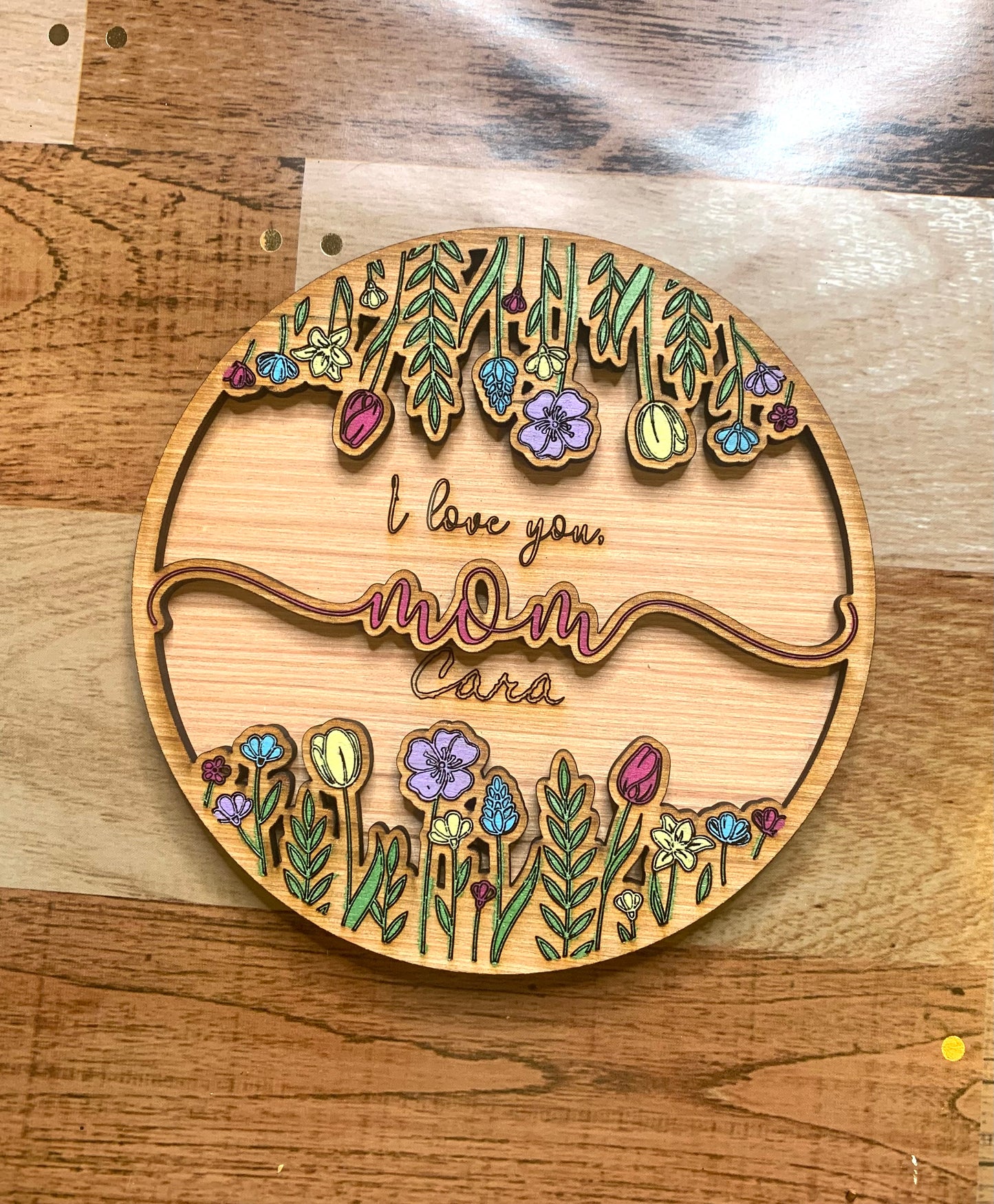 Mom Round Plaque