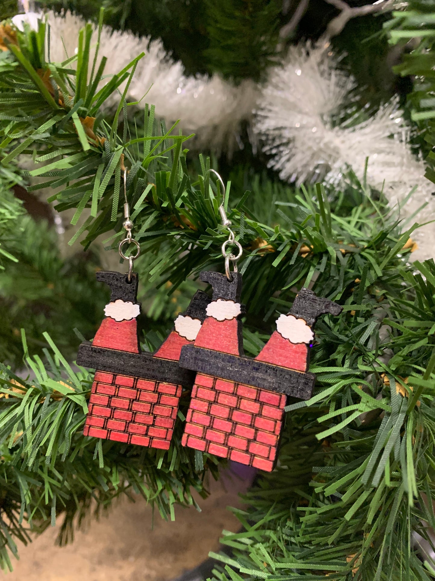 Santa in Chimney Dangles