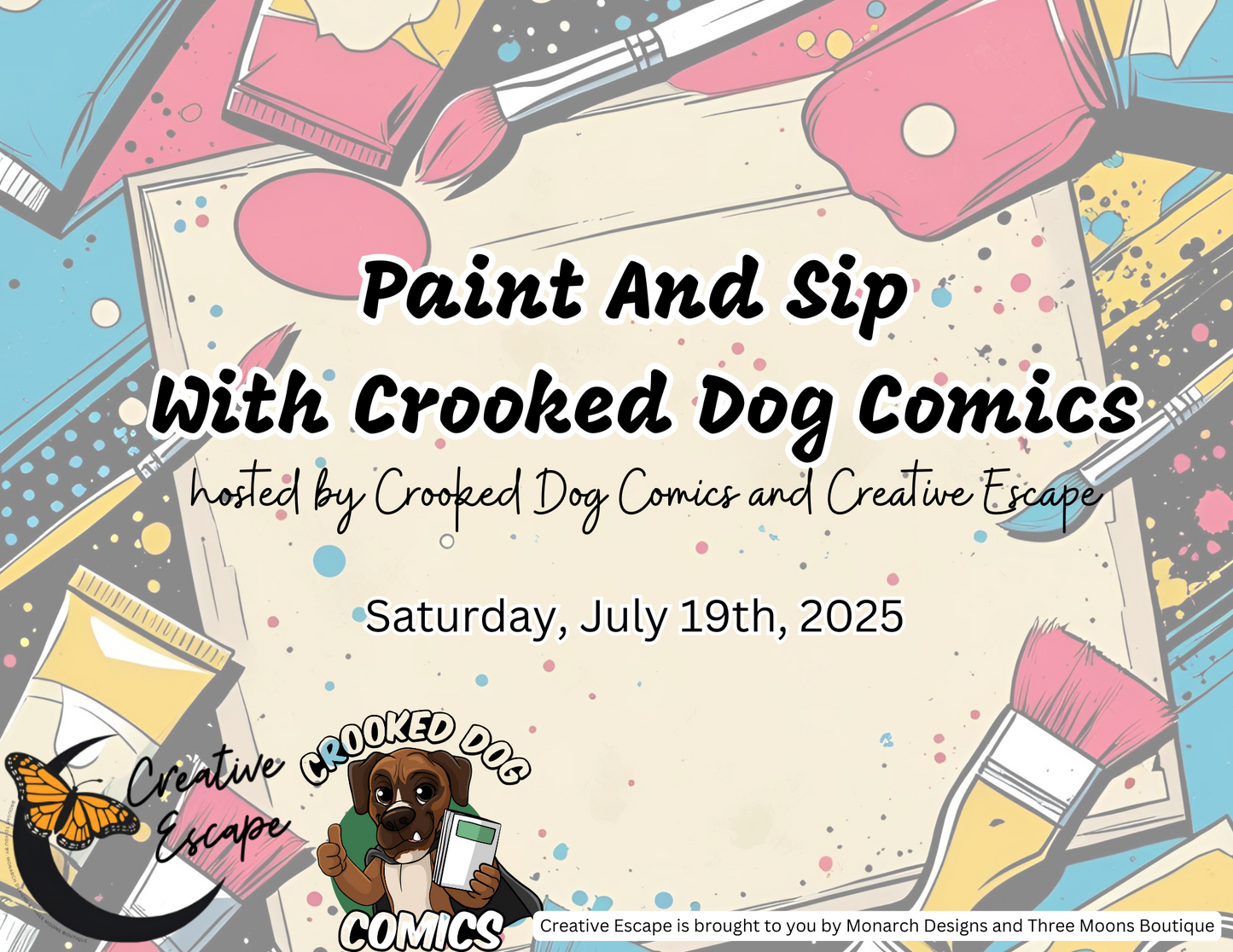 Paint & Sip with Crooked Dog Comics!