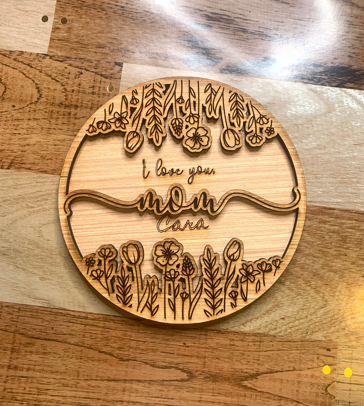 Mom Round Plaque