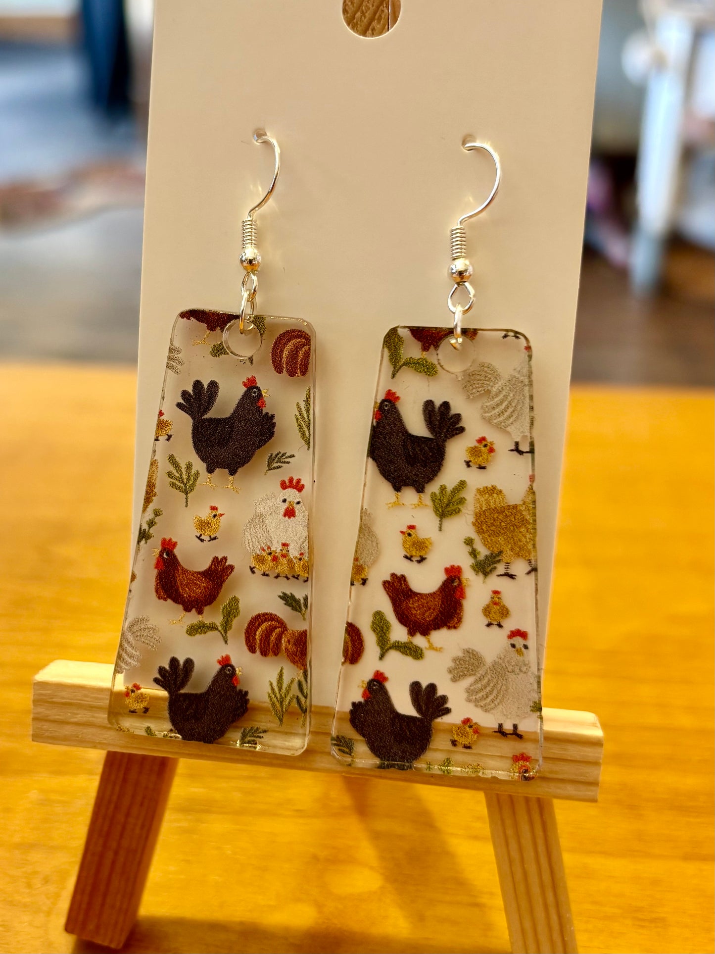 Chicken Earrings