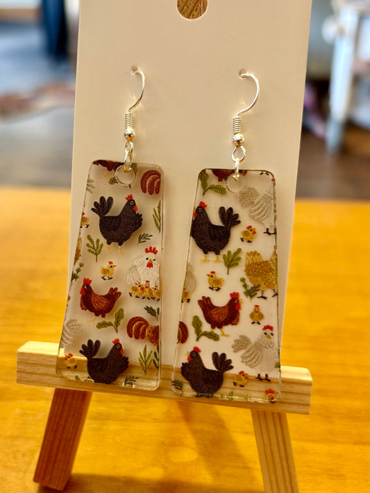 Chicken Earrings