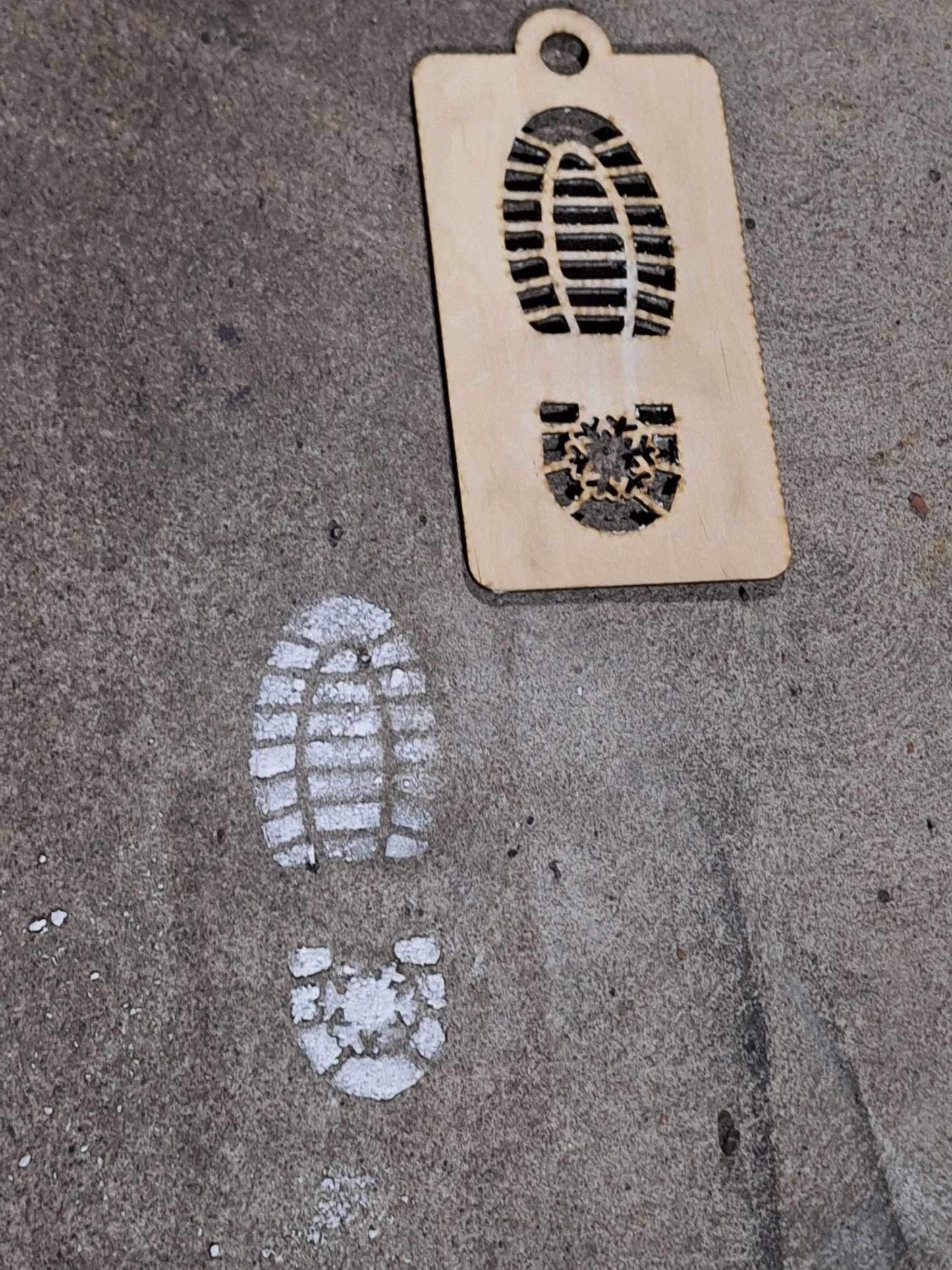 Santa Footprint Stencil