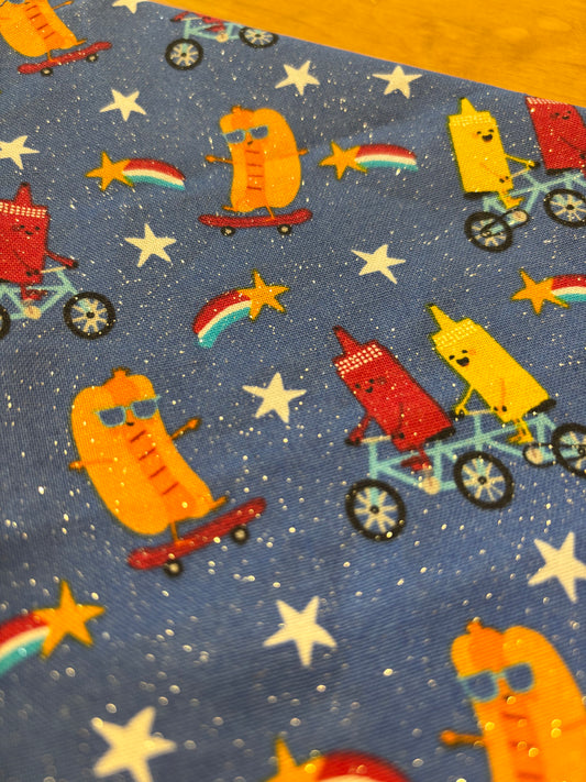Glitter Patriotic Hotdogs - Dog Bandanas