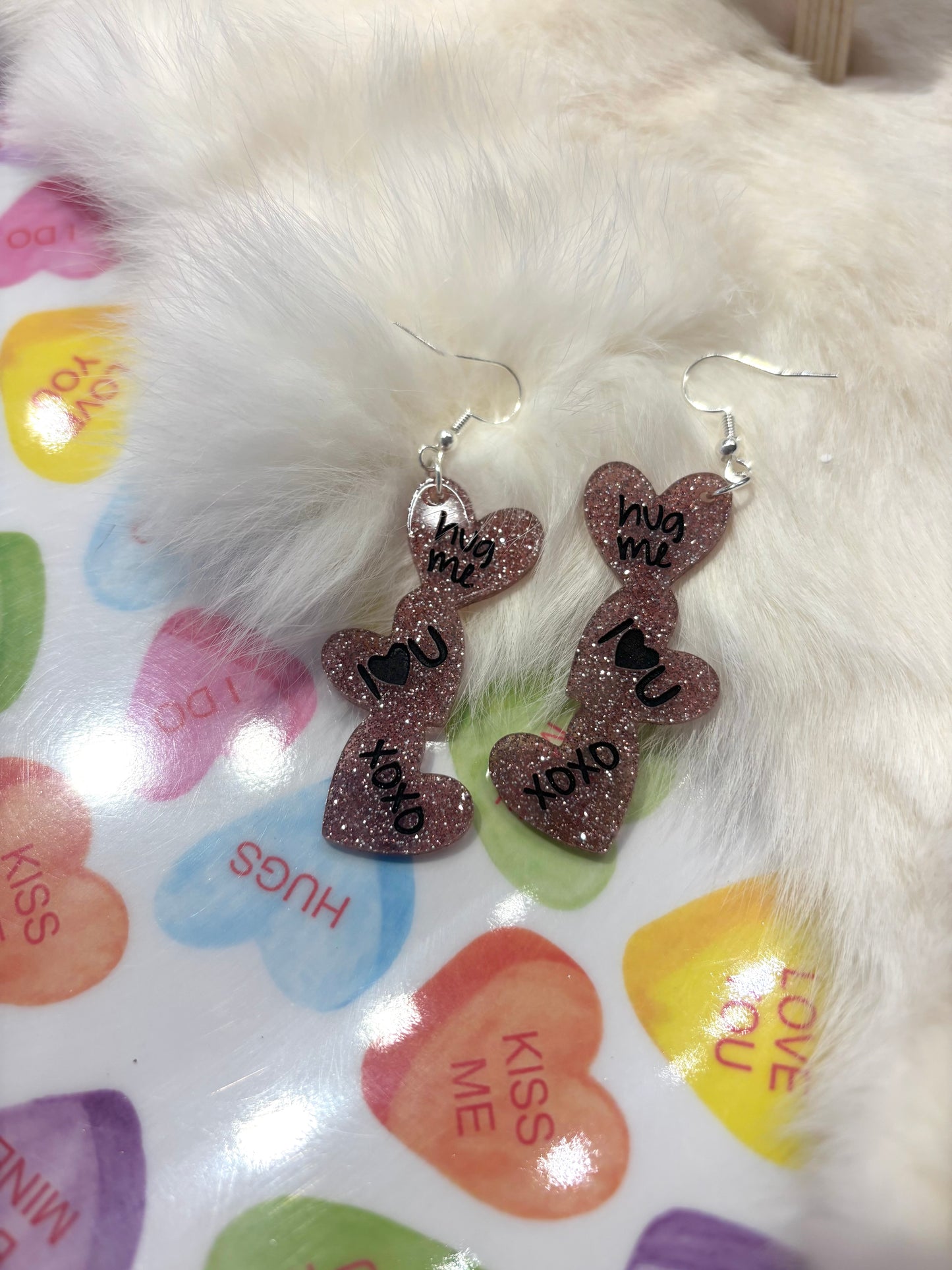 Valentine Hearts - Dangle Earrings