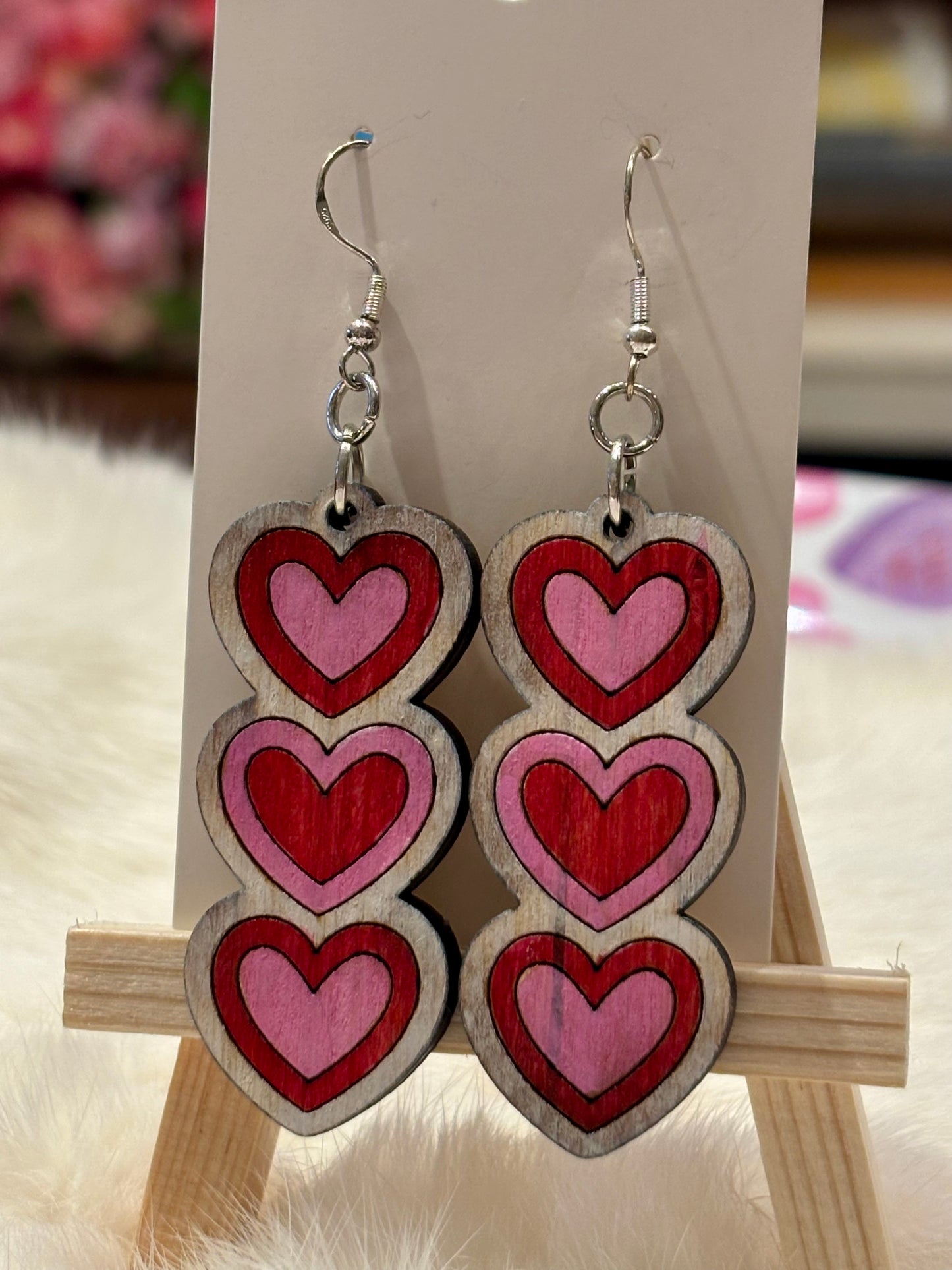 Triple Hearts - Dangle Earrings