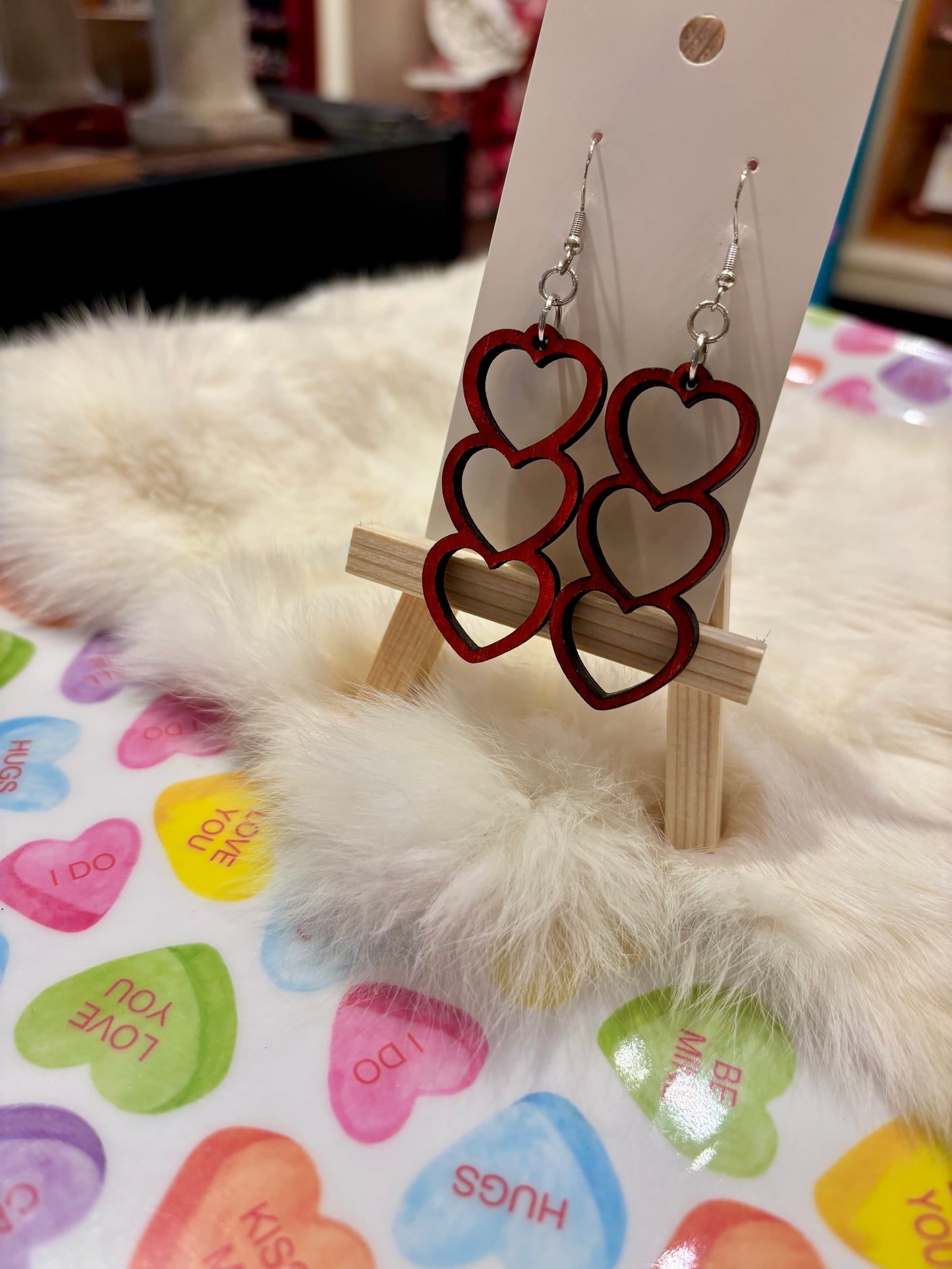 Triple Hearts - Dangle Earrings