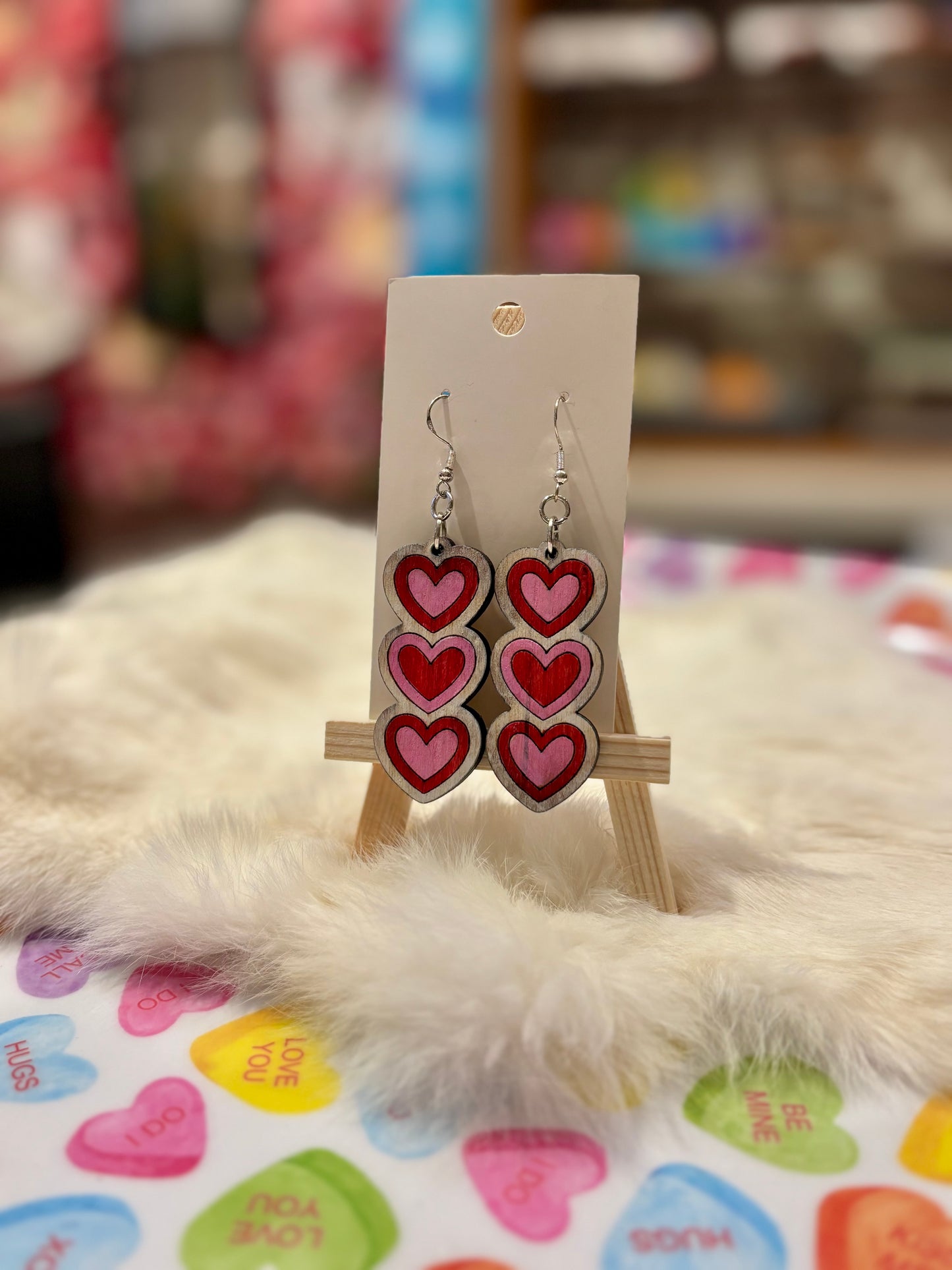 Triple Hearts - Dangle Earrings