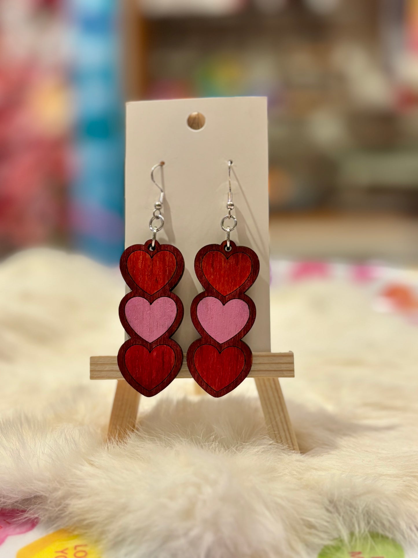 Triple Hearts - Dangle Earrings