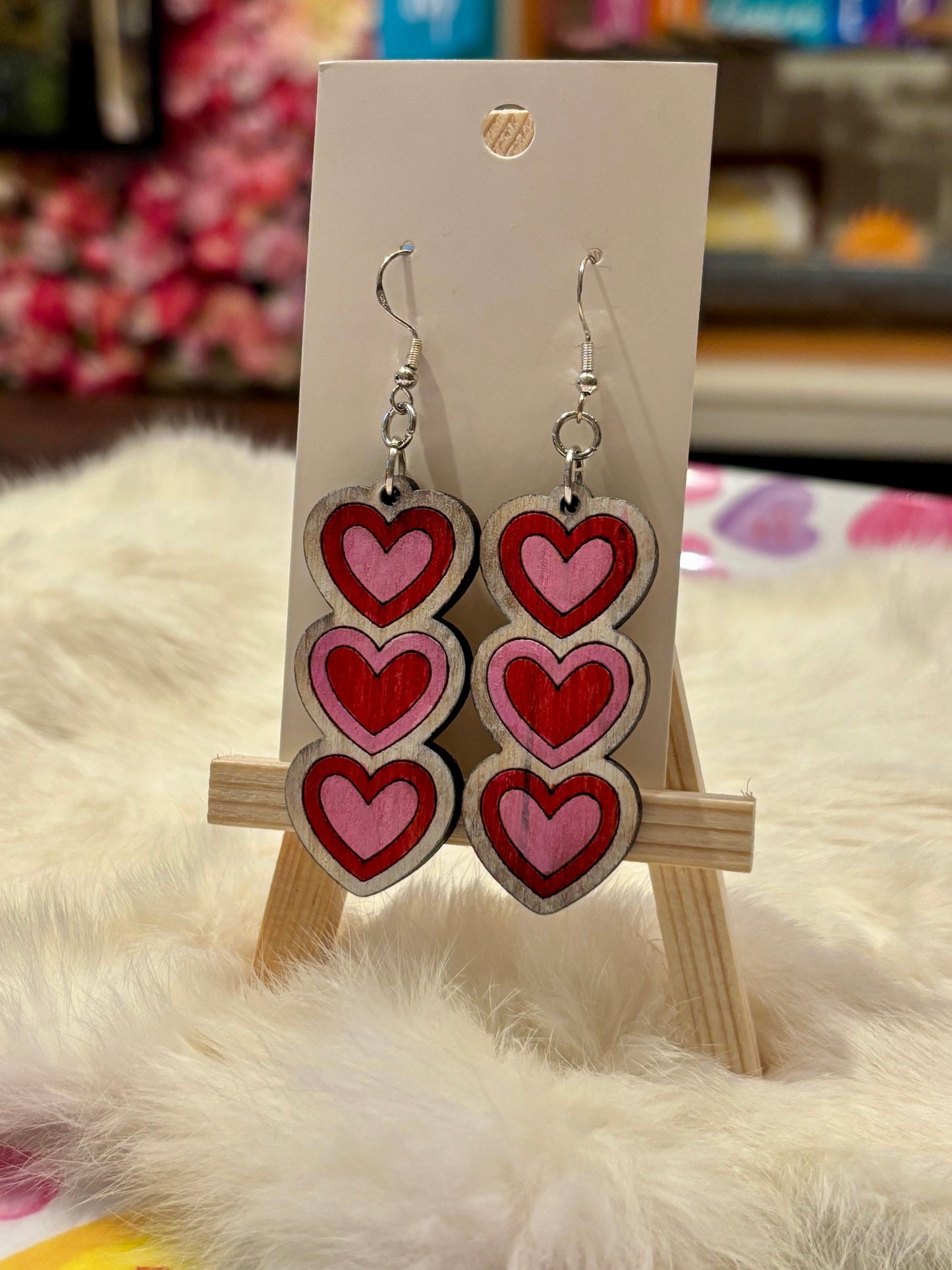 Triple Hearts - Dangle Earrings