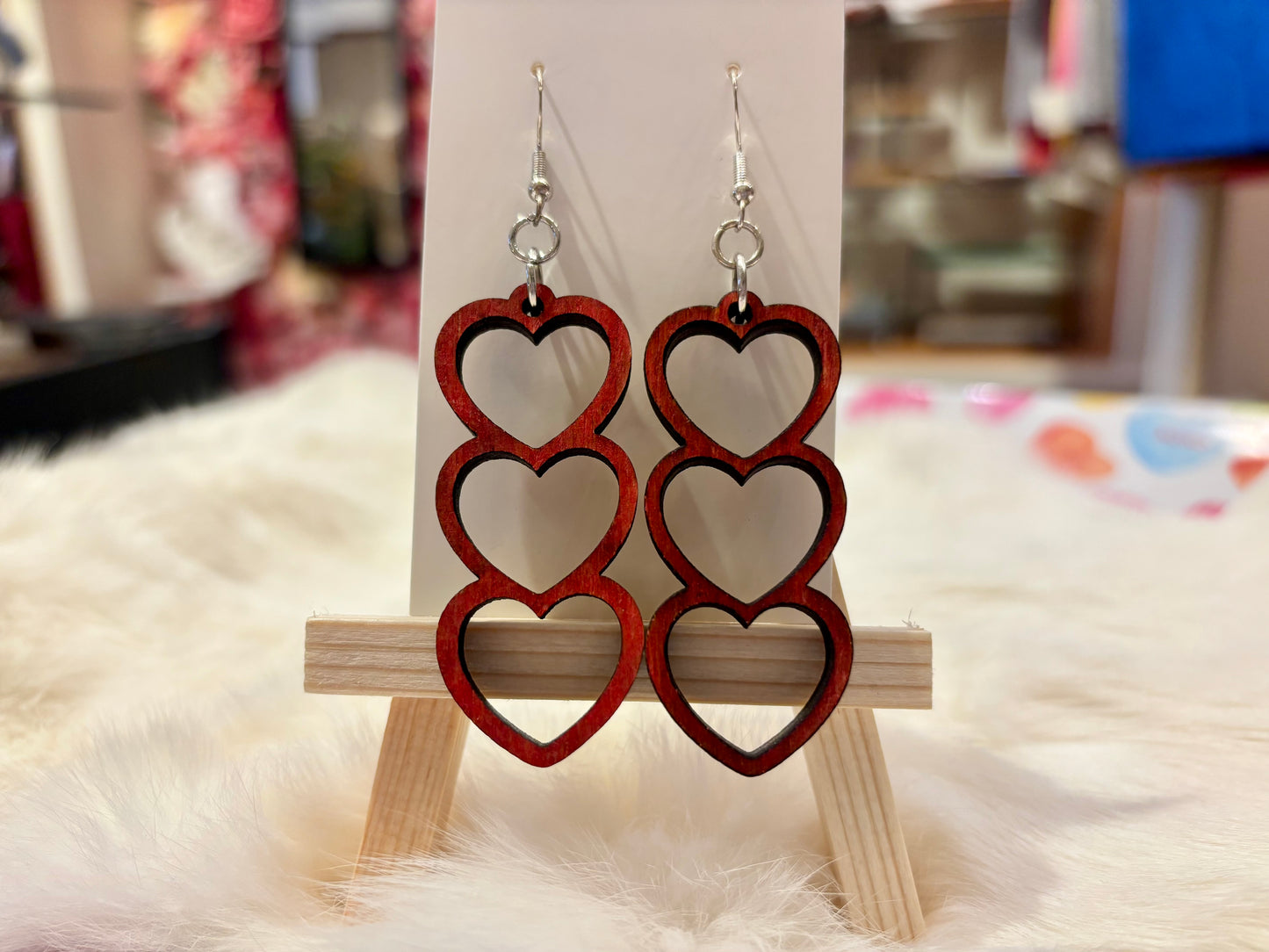 Triple Hearts - Dangle Earrings