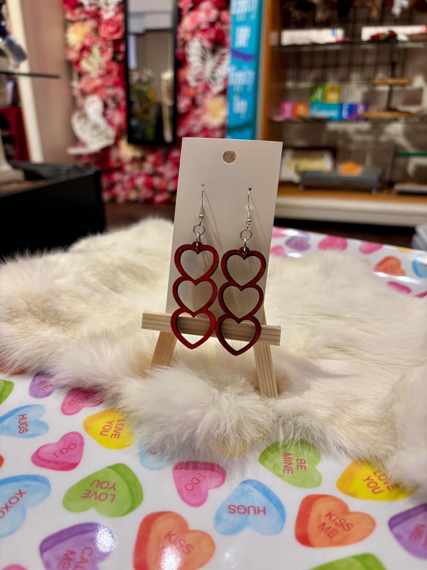 Triple Hearts - Dangle Earrings