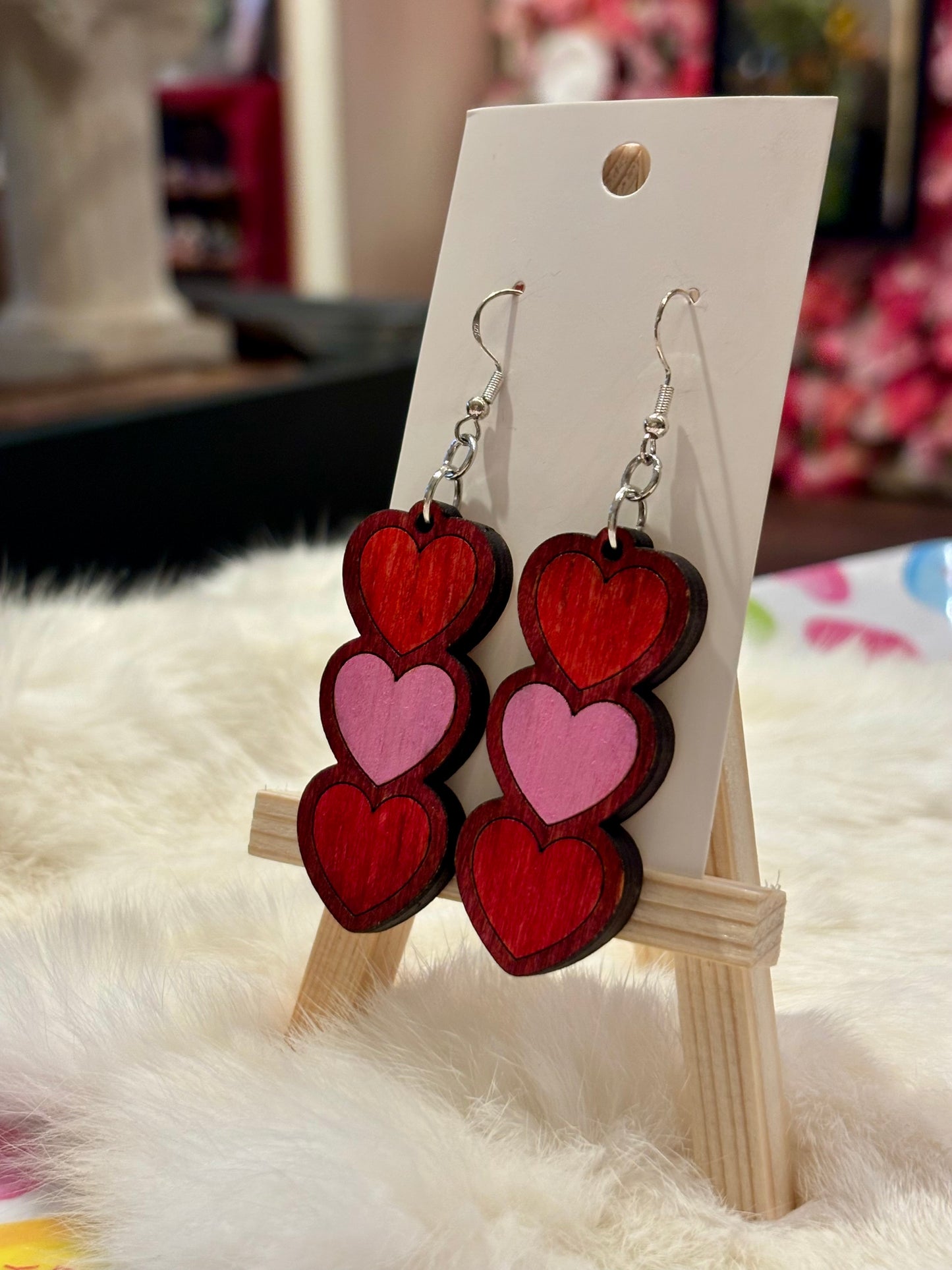 Triple Hearts - Dangle Earrings