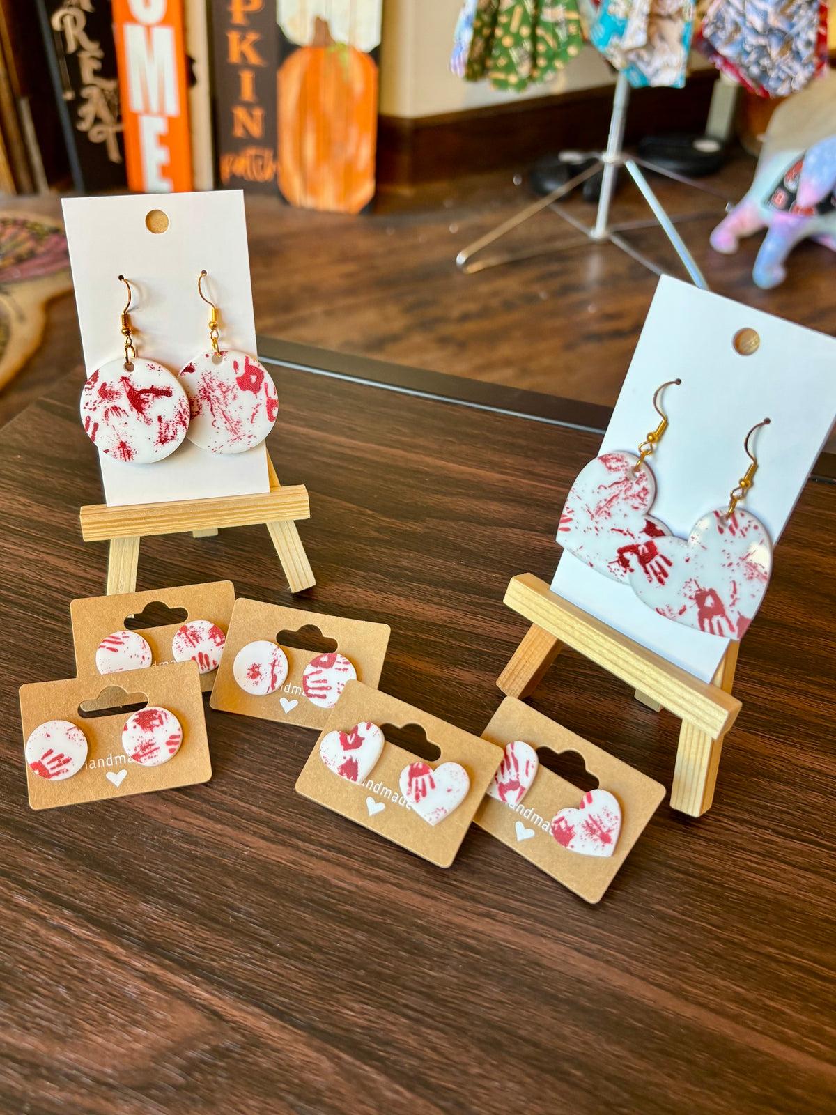 Bloody Hand Earrings