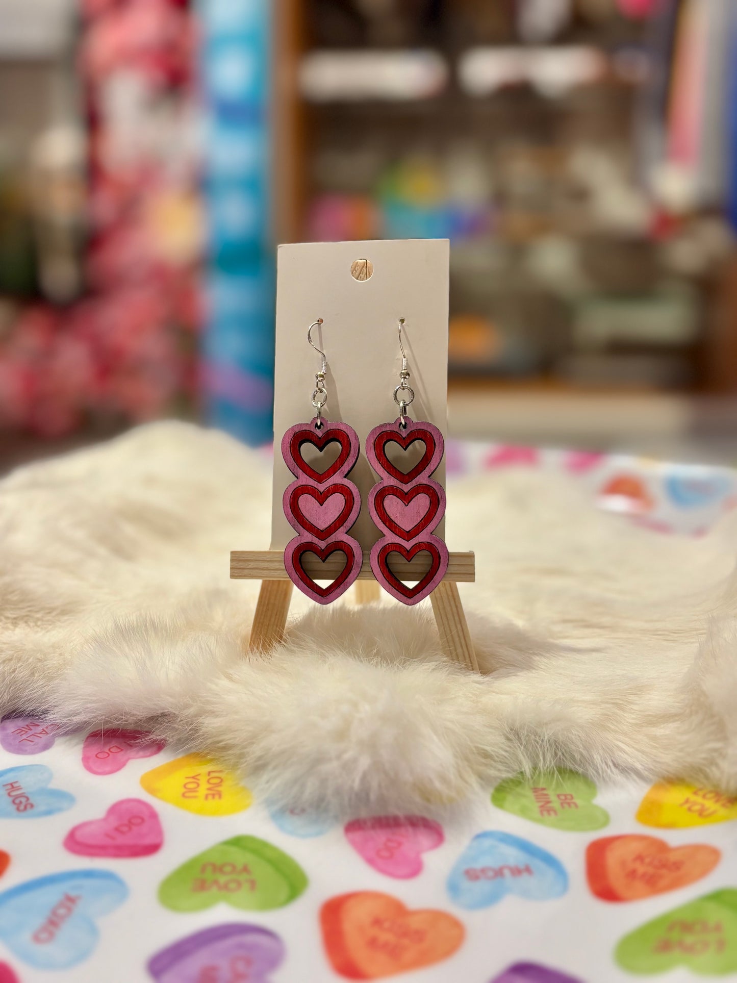 Triple Hearts - Dangle Earrings