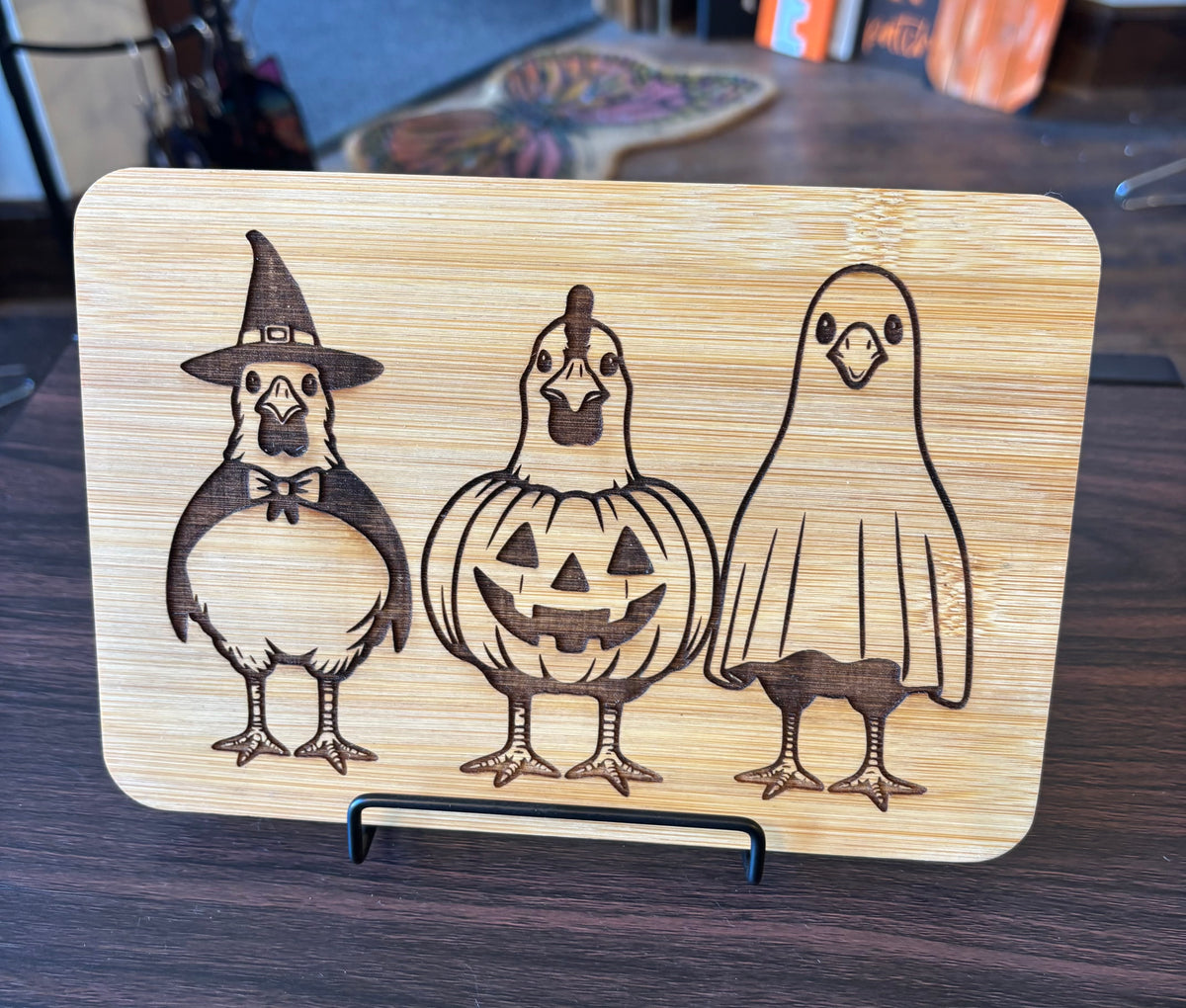 Chickens in Costume Trivet