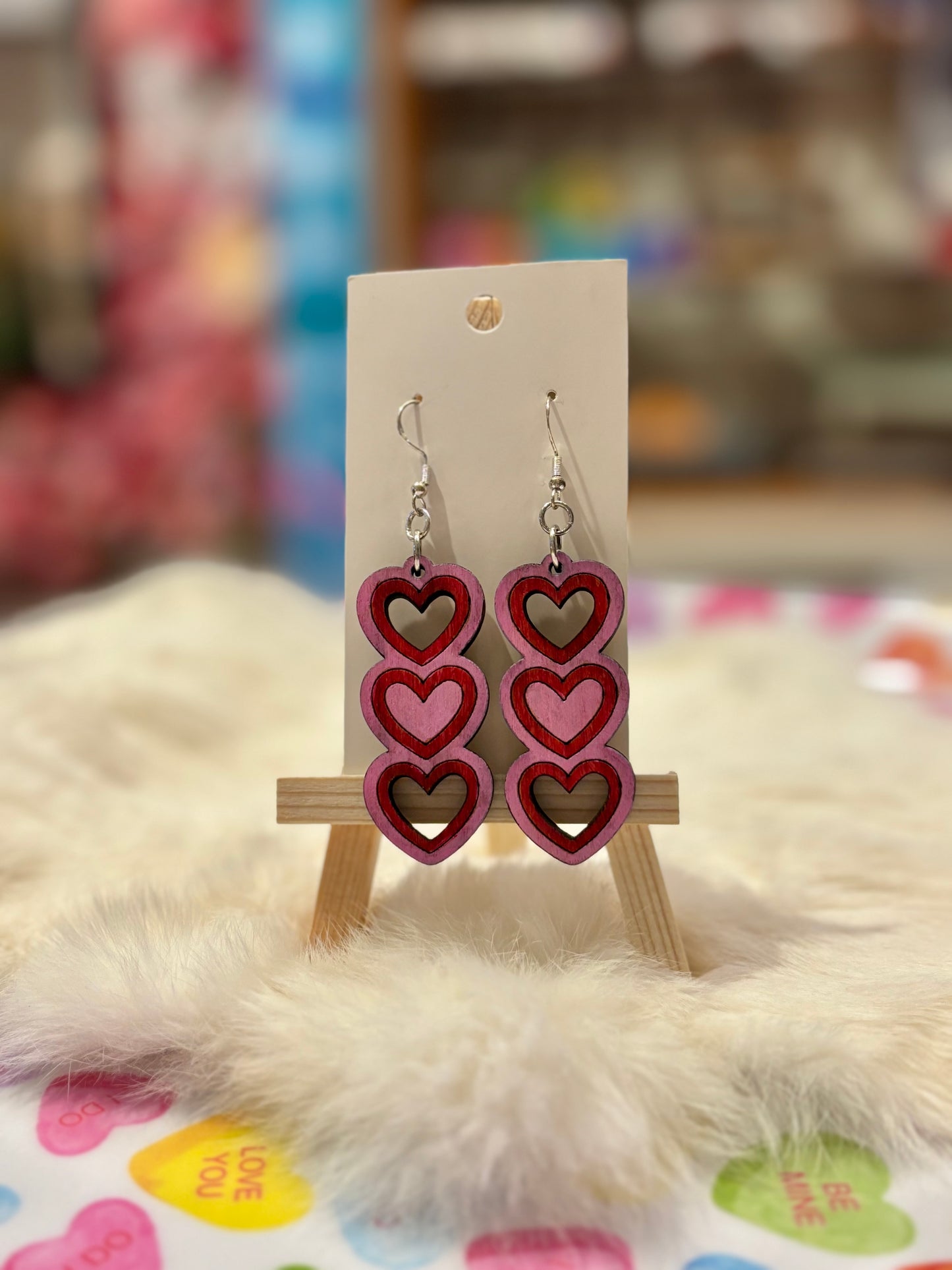 Triple Hearts - Dangle Earrings