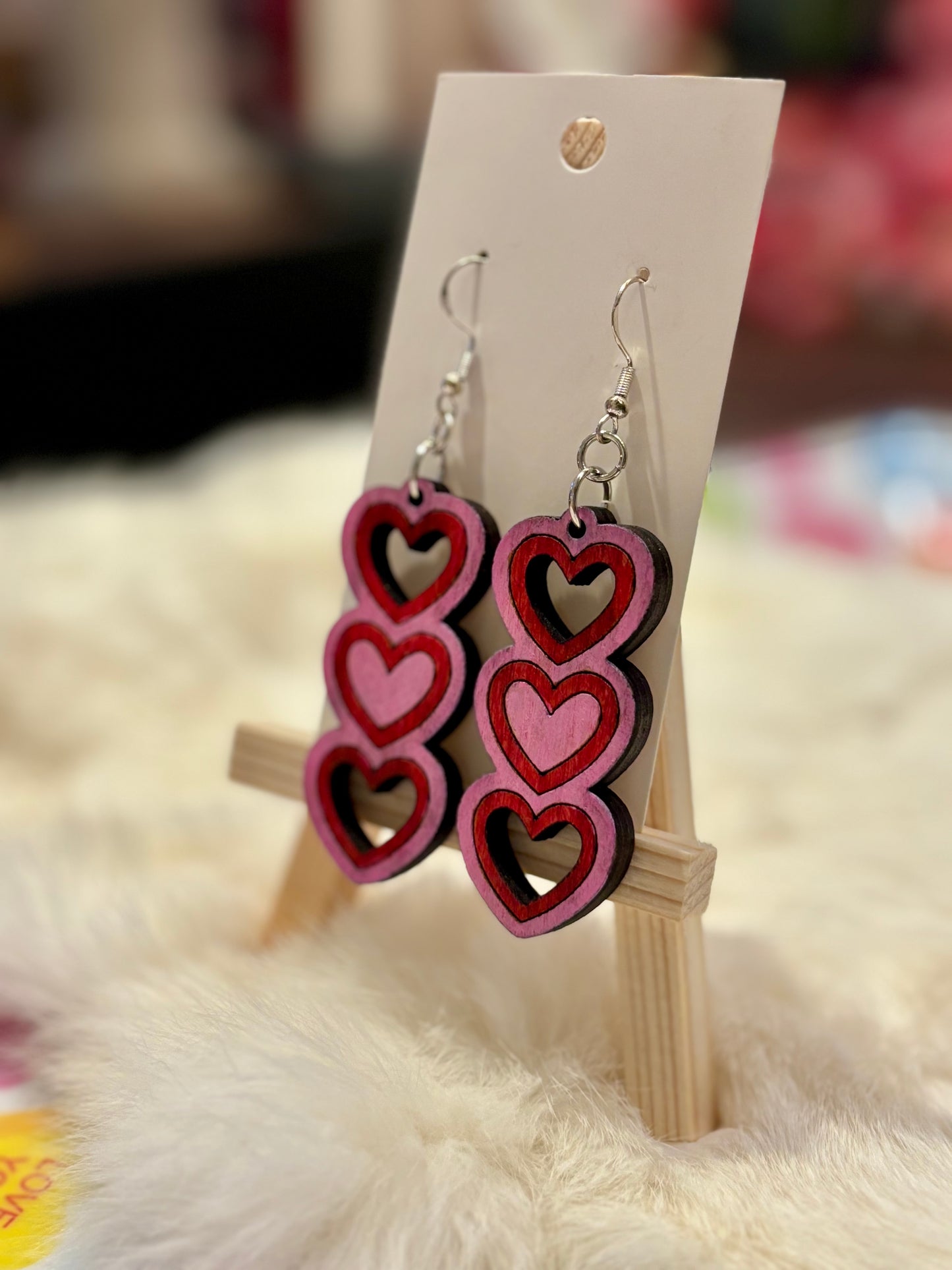 Triple Hearts - Dangle Earrings