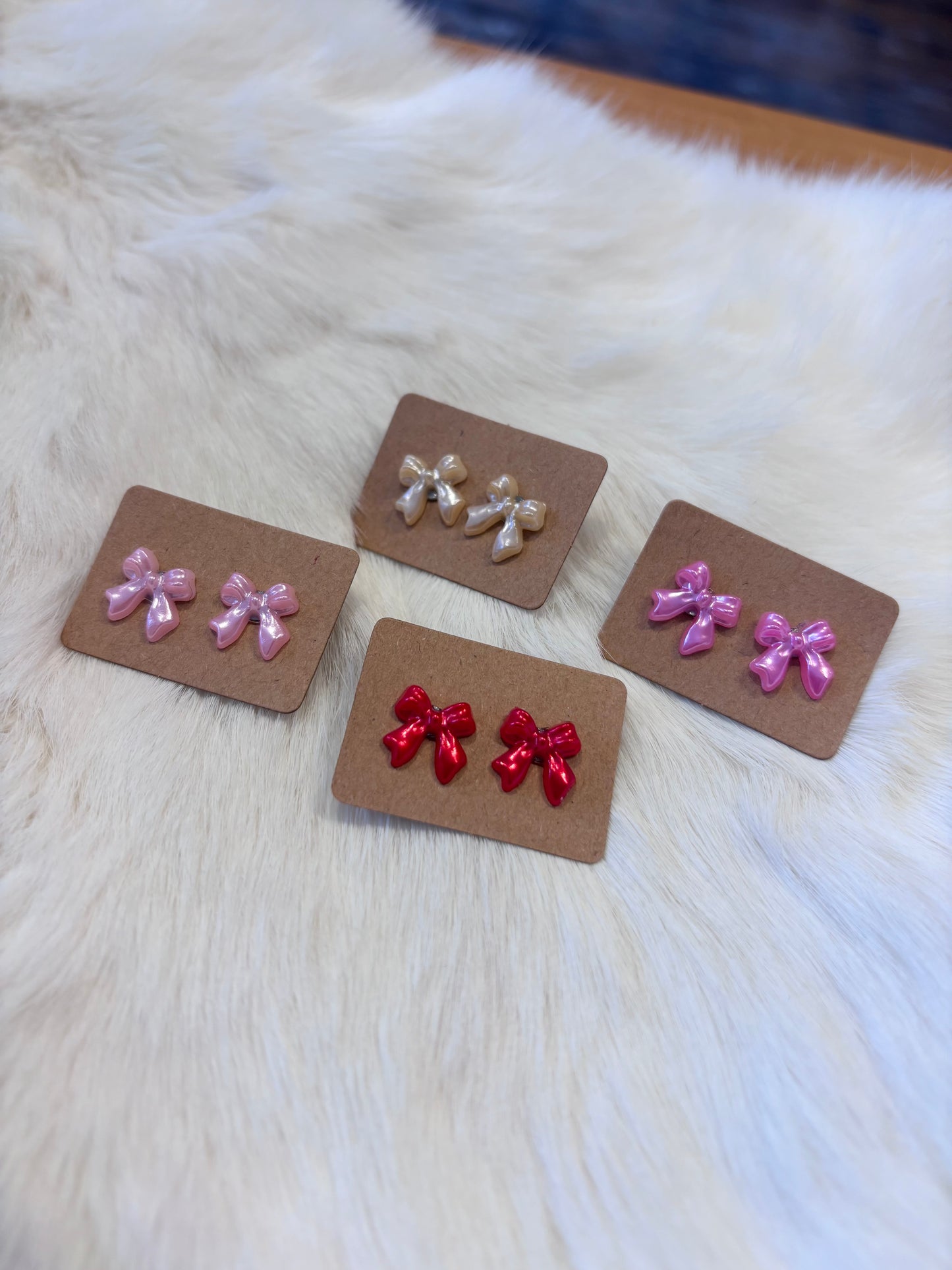 Mini Bow Stud Earrings - Multiple Colors