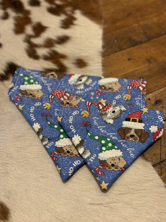 Glitter Santa Dogs - Dog Bandanas