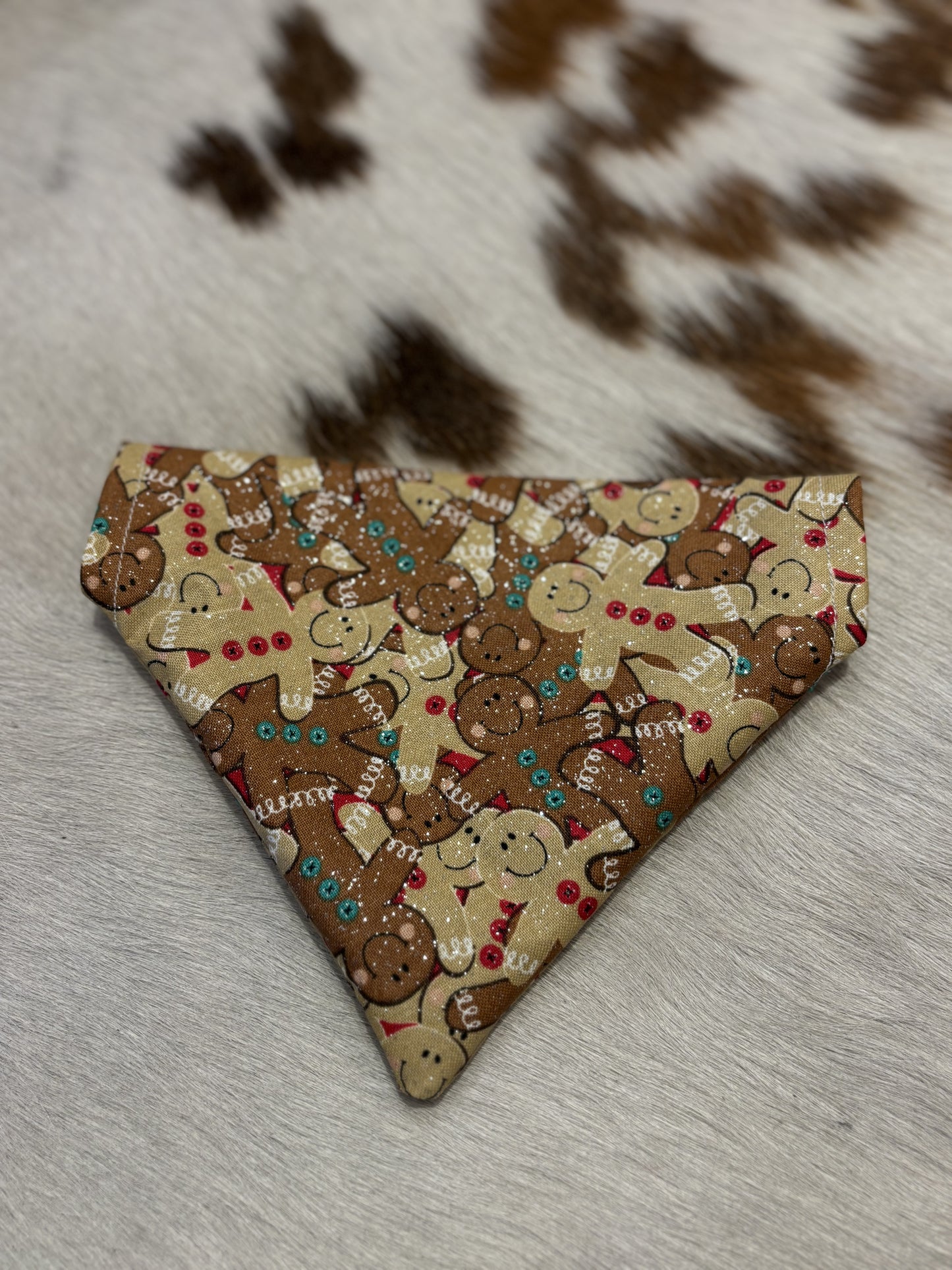 Glitter Gingerbreadmen - Dog Bandanas