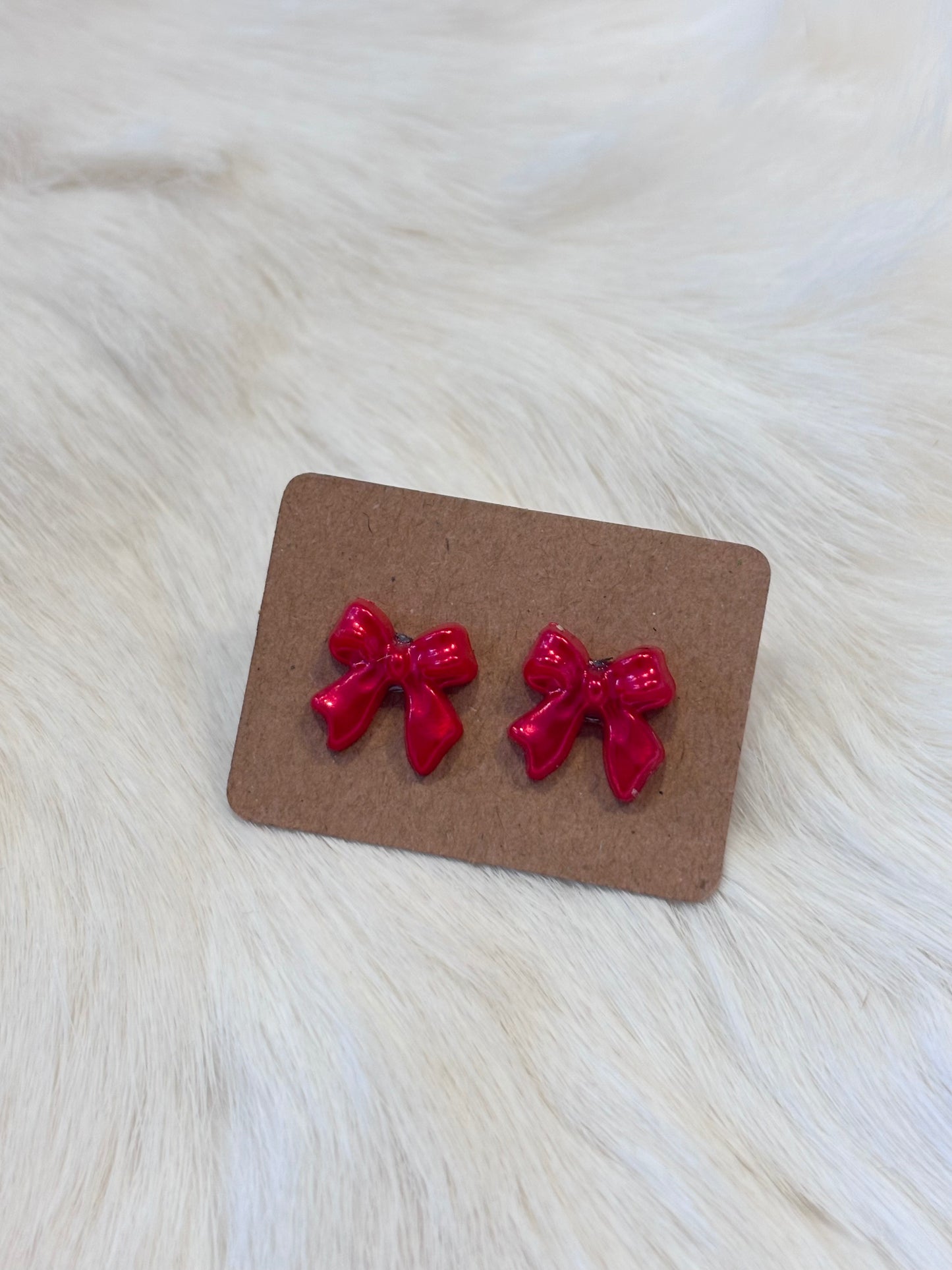 Mini Bow Stud Earrings - Multiple Colors