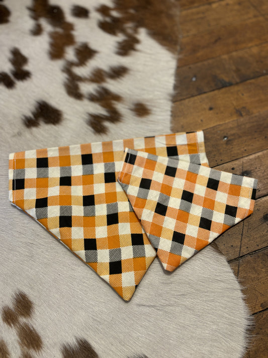 Halloween Plaid - Dog Bandanas