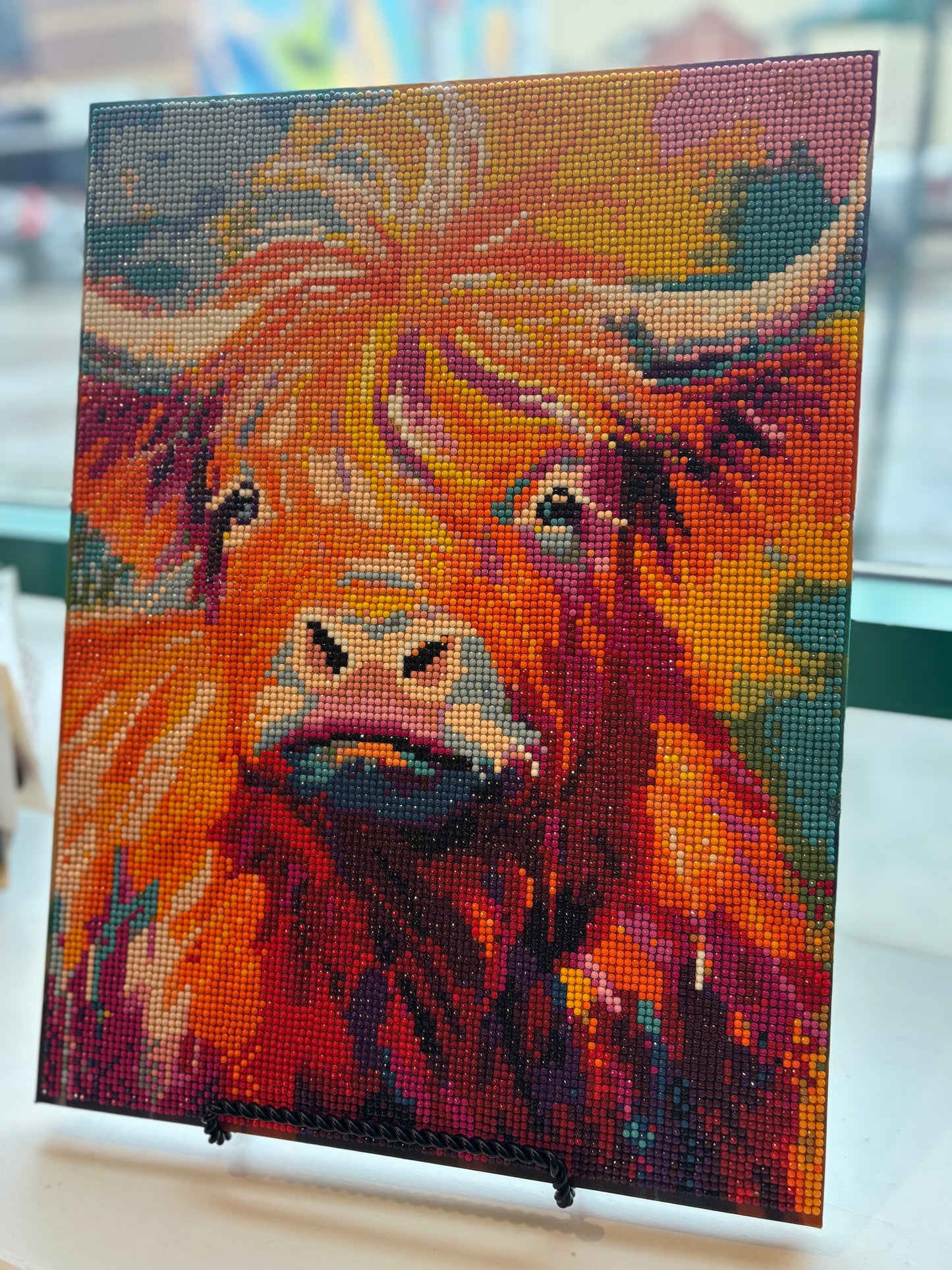 Colorful Highland Cow Diamond Art