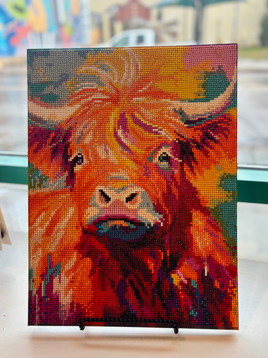 Colorful Highland Cow Diamond Art