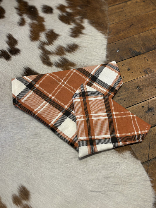 Neutral Flannel - Dog Bandanas