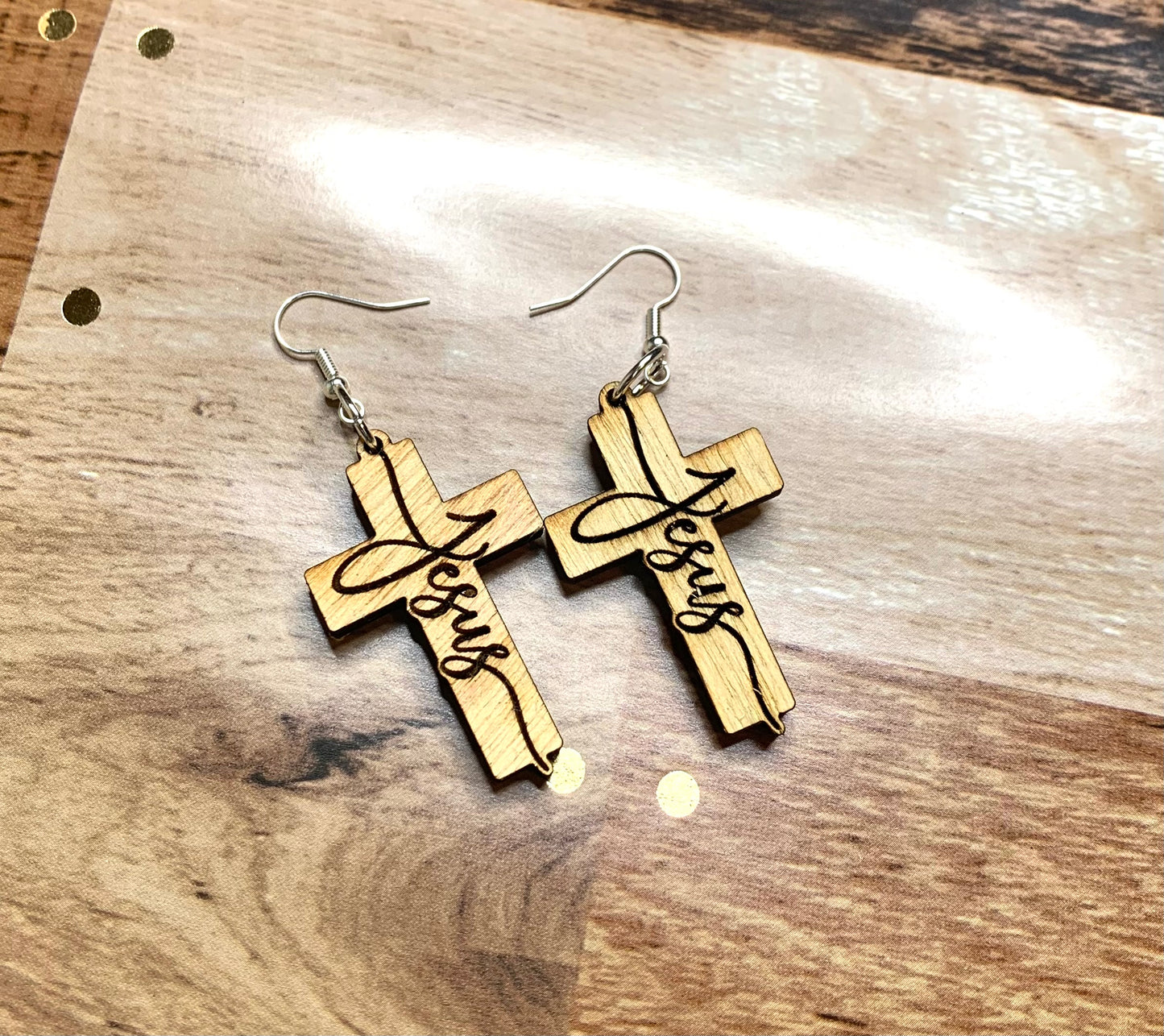 Jesus Cross Earrings
