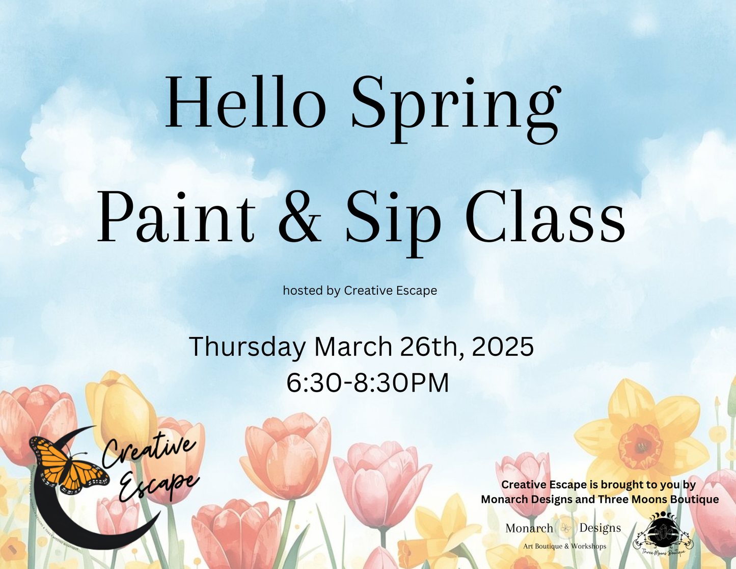 Hello Spring - Paint & Sip Class