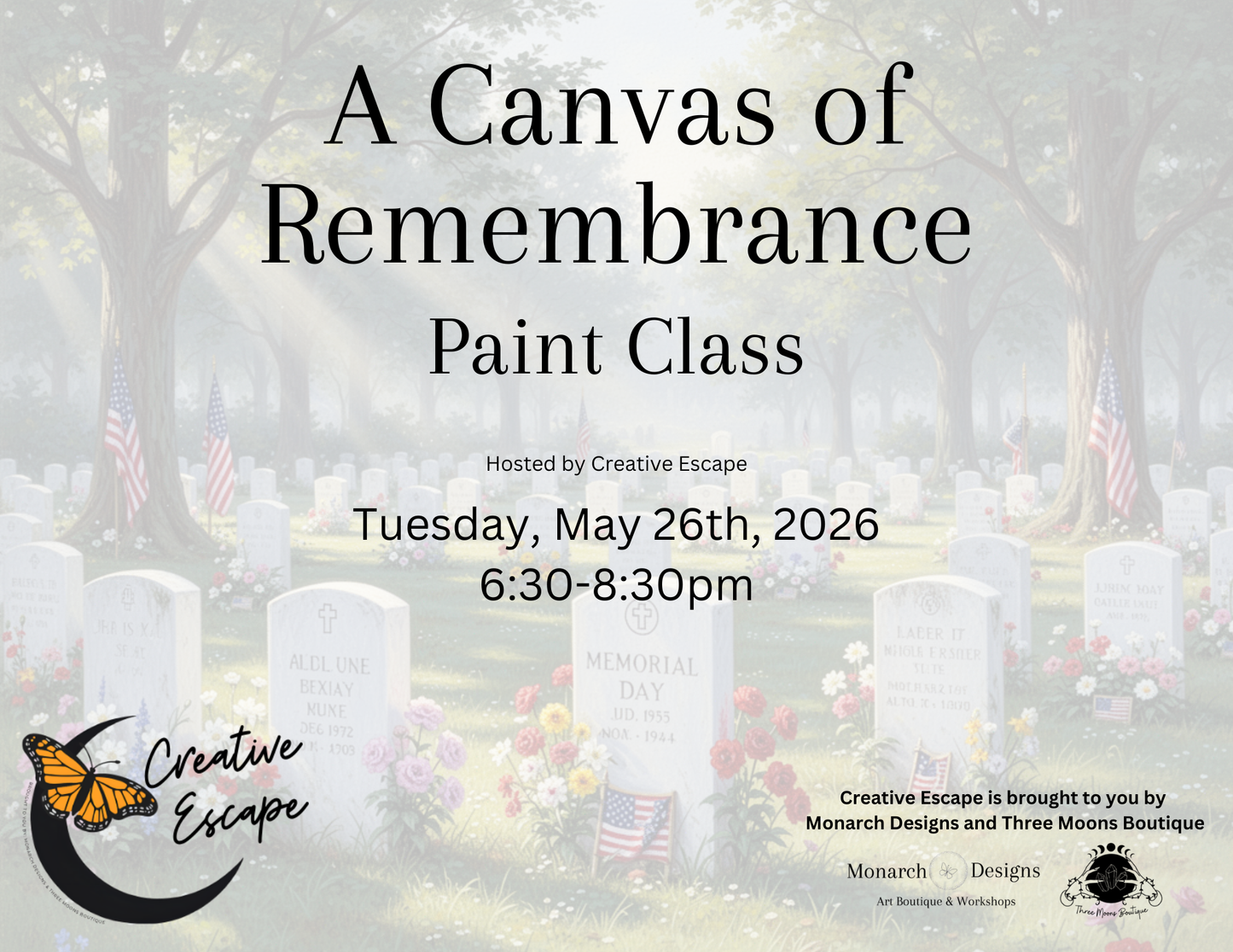 A Cavas of Remembrance - Paint Class