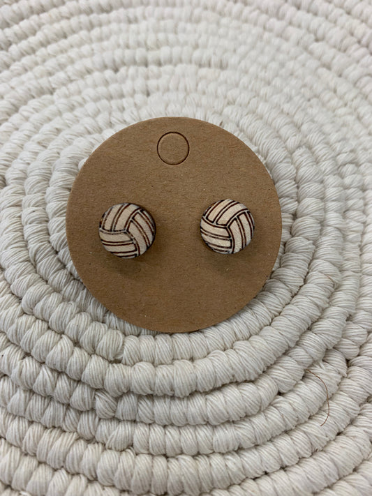 Volleyball Stud Earrings