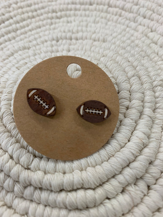 Football Stud Earrings