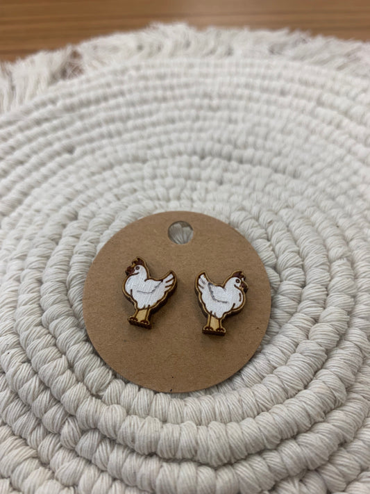 Chicken Earrings